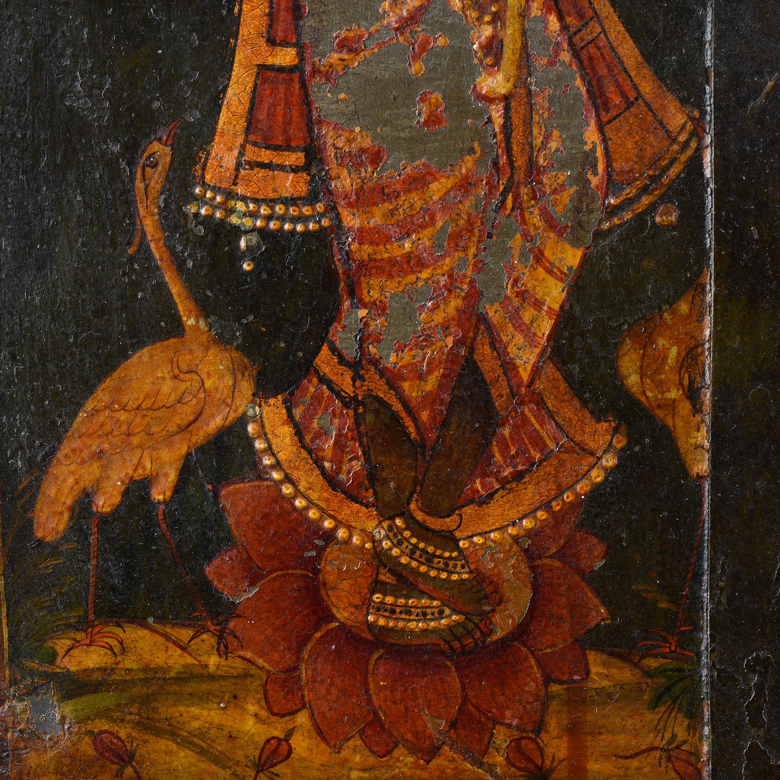 Painted Radha Krishna Shutter From Bikaner - 19th Century - Image 4
