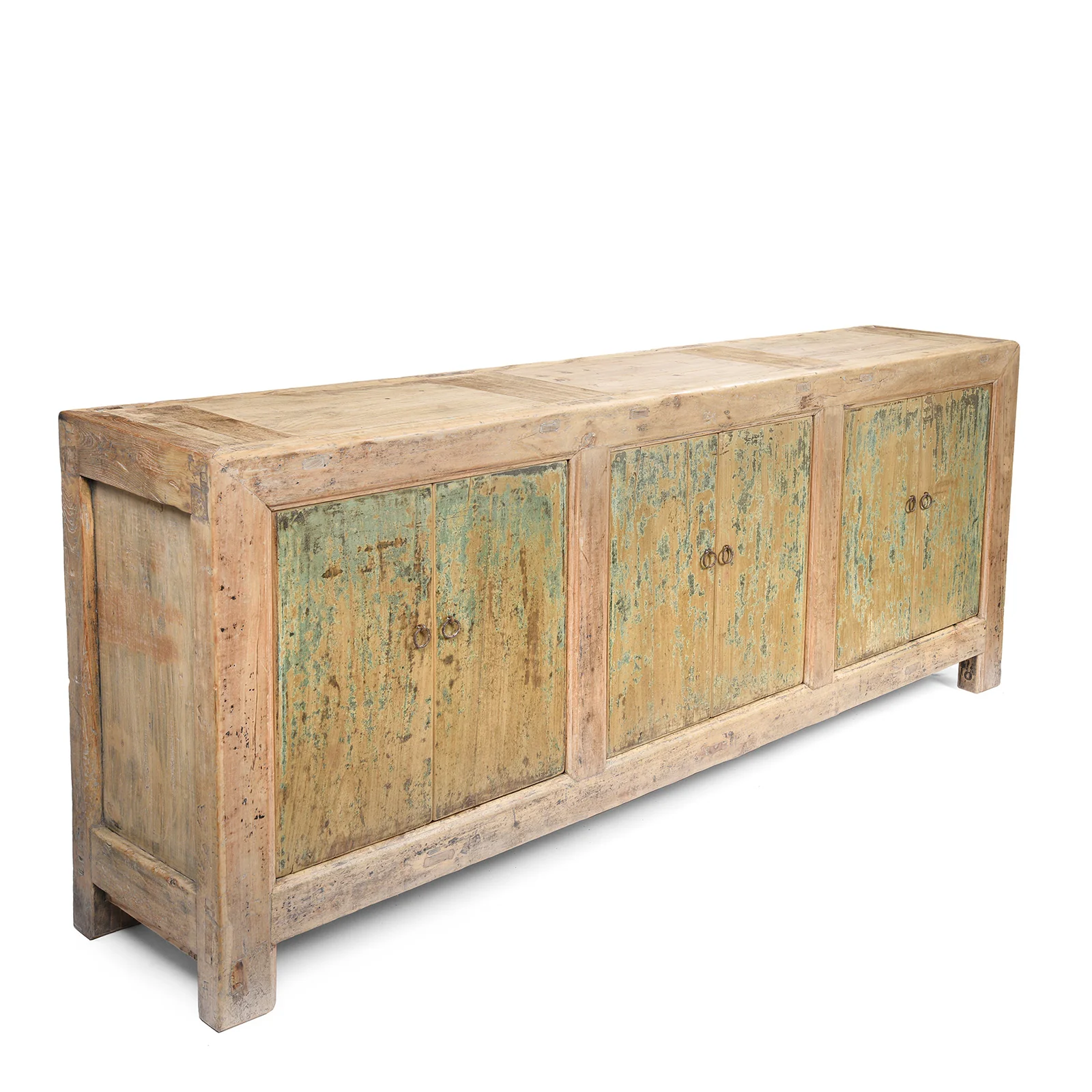 Reclaimed 6 Door Mongolian Bleached Sideboard - Image 2