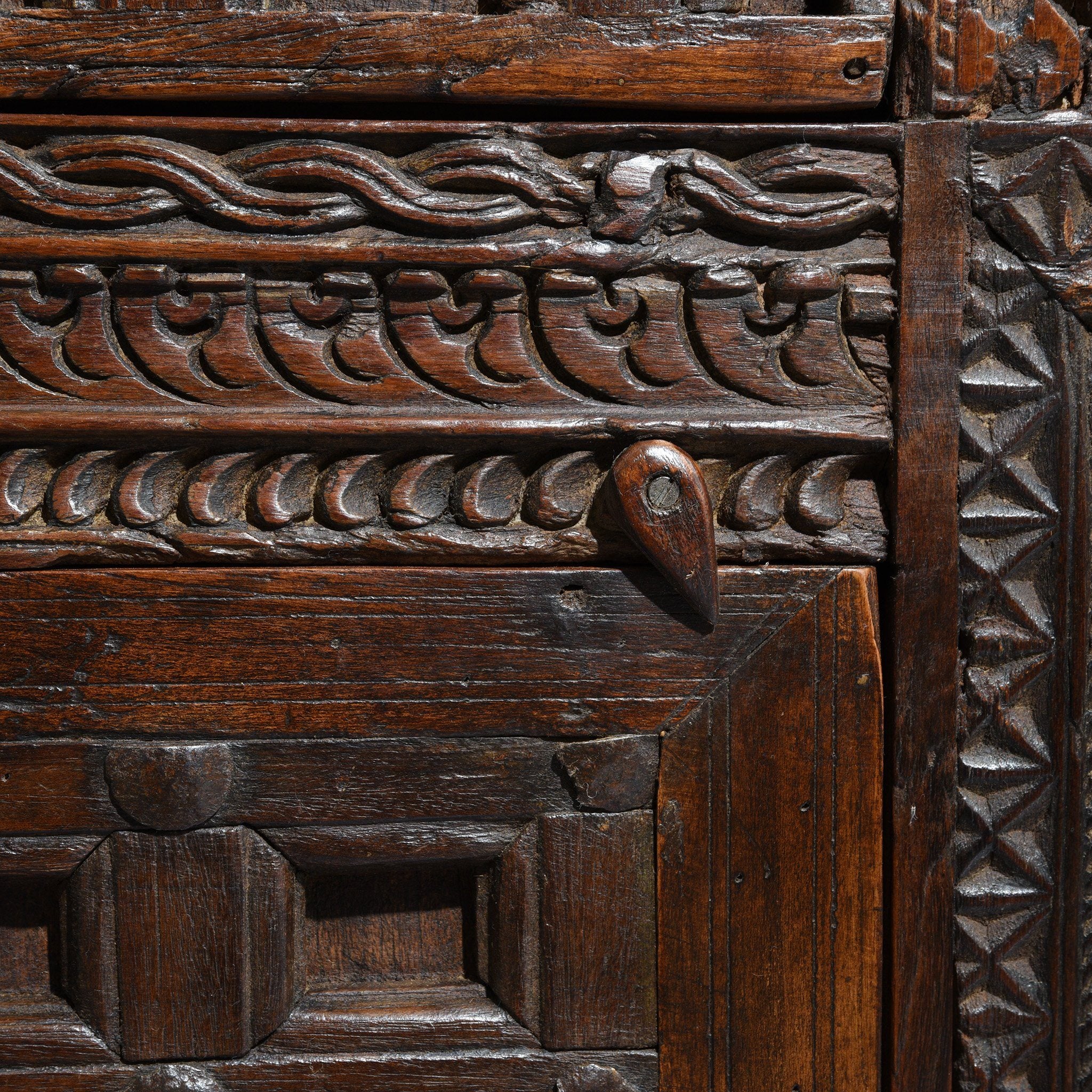 Carved Indian Sideboard Made From Old Reclaimed Teak - Image 5
