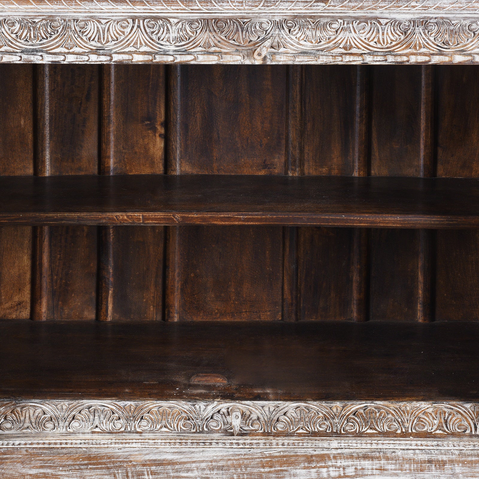 Reclaimed 2 Door Teak Sideboard With Original Paint - Image 5