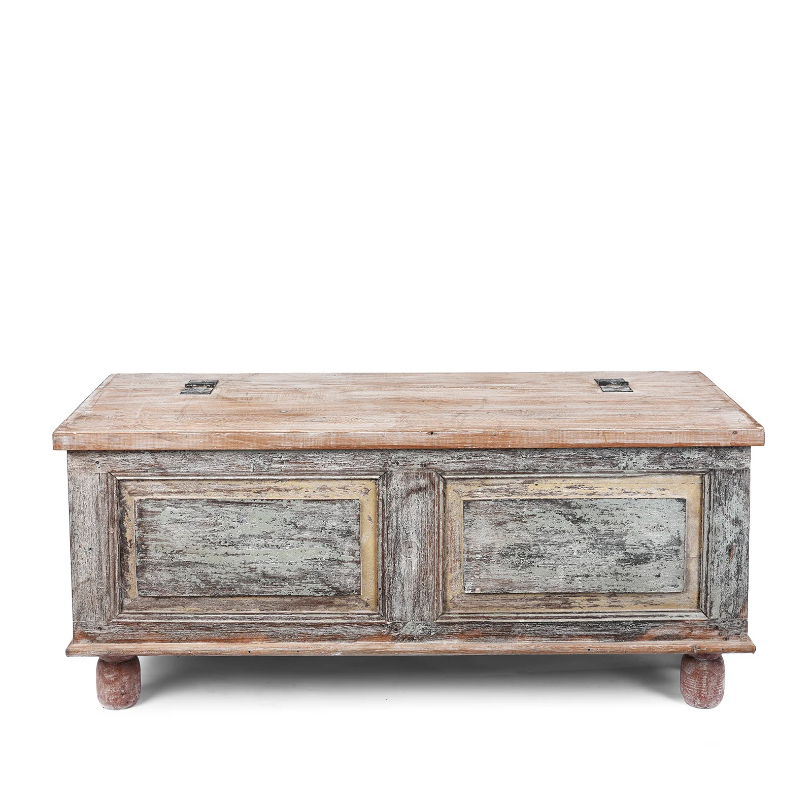 Reclaimed Teak Blanket Chest With Painted Finish