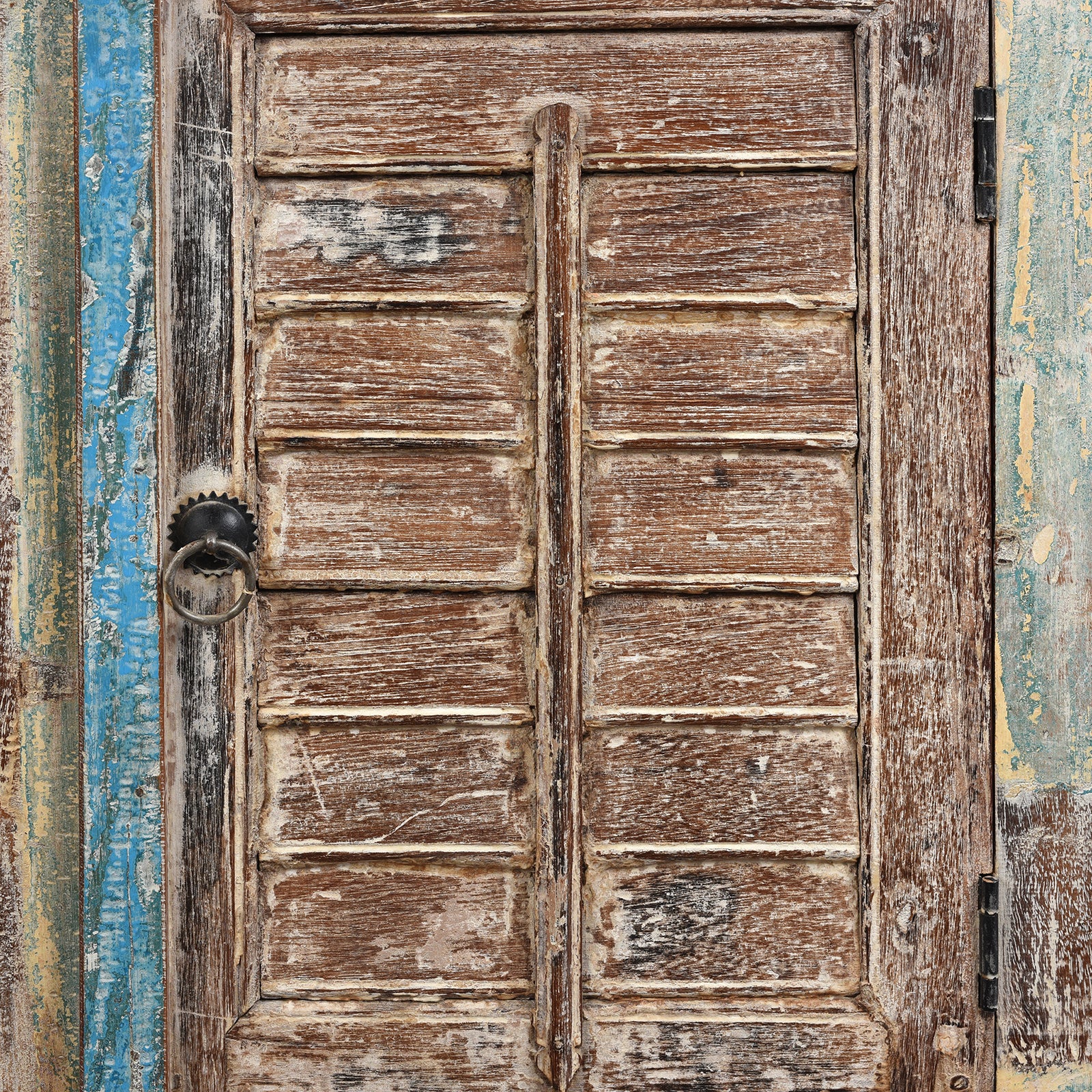 Reclaimed Teak Louvre Bedside Cabinet - Image 7