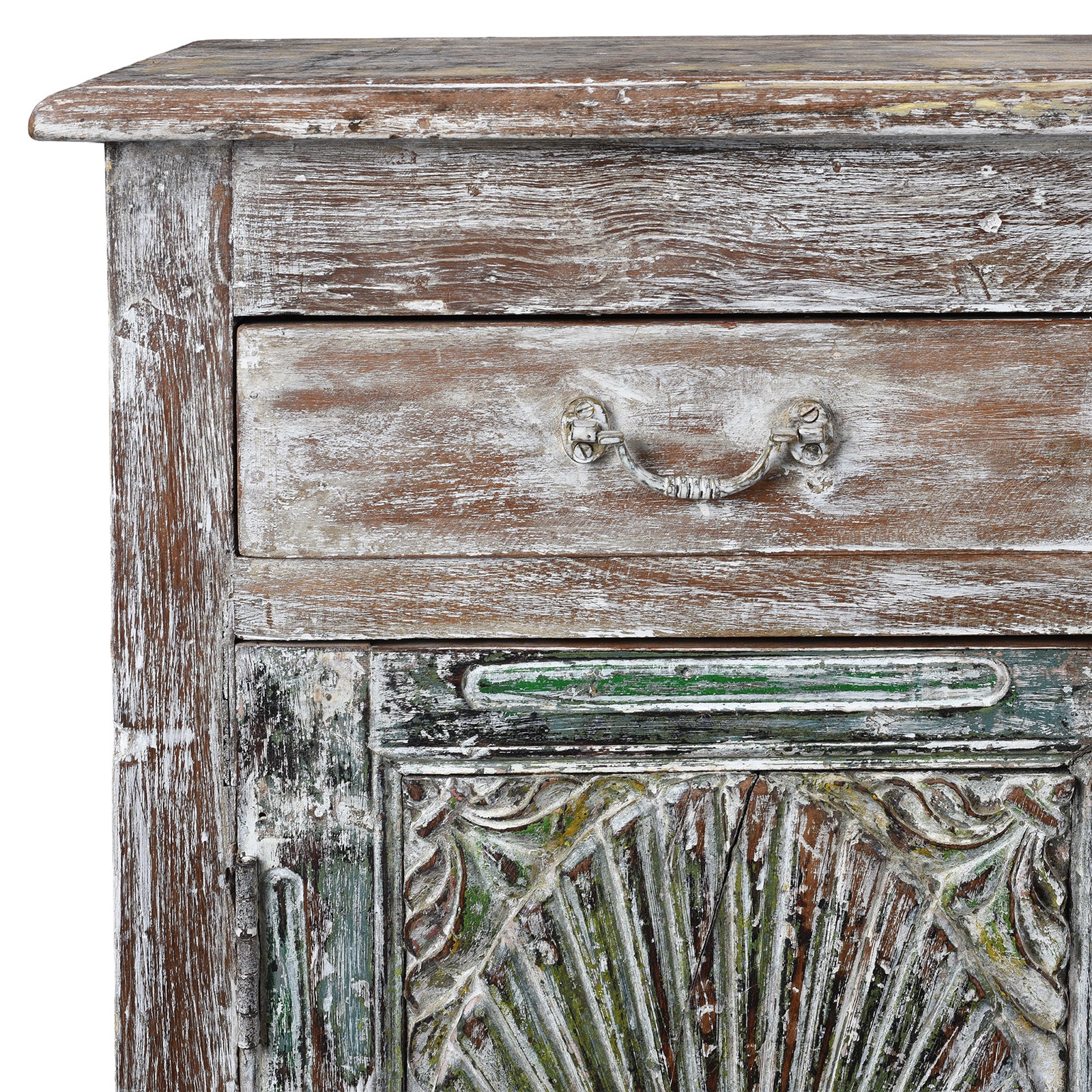 Reclaimed Teak Side Cabinet With Painted Finish - Image 2