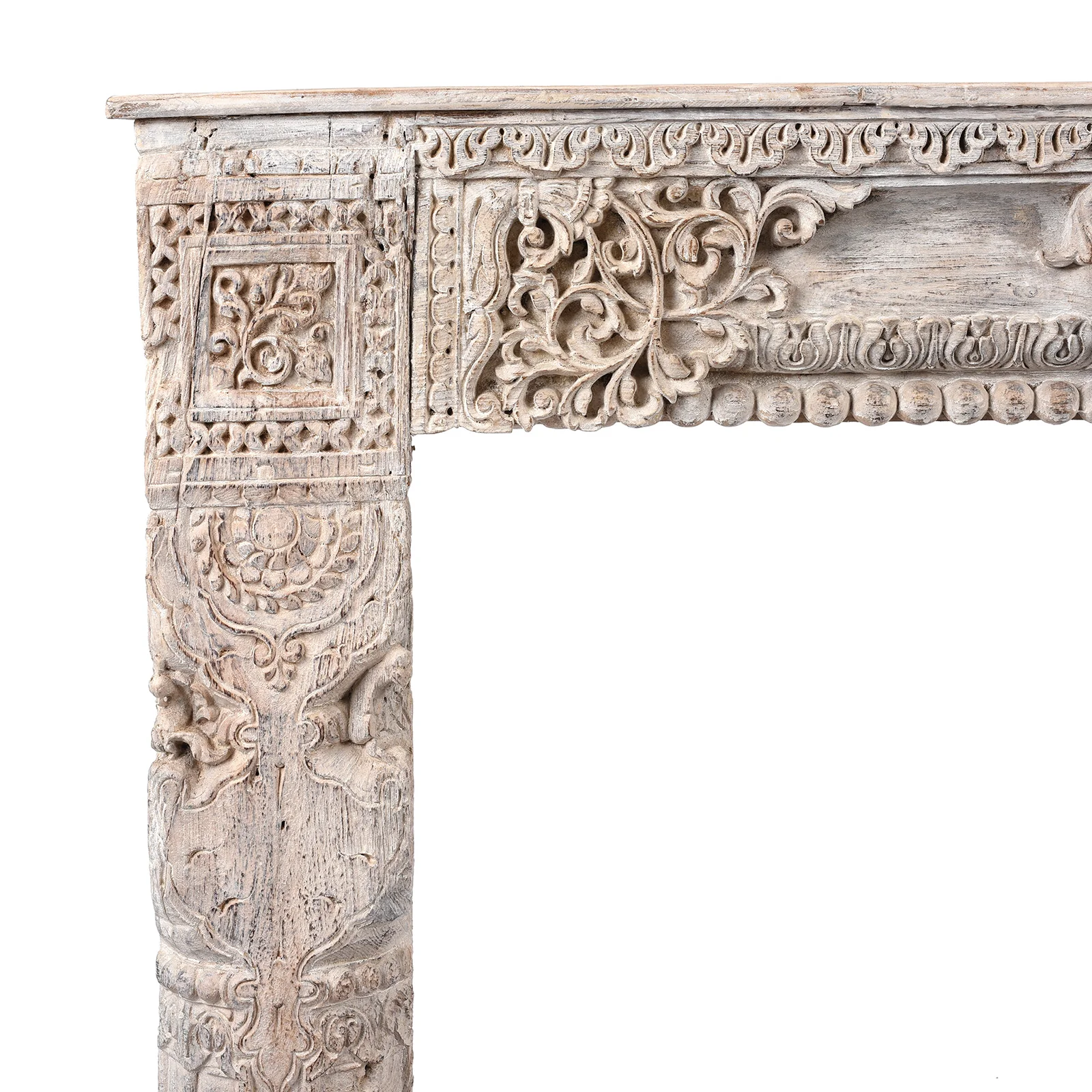 White Reclaimed Teak Console Table - Image 3