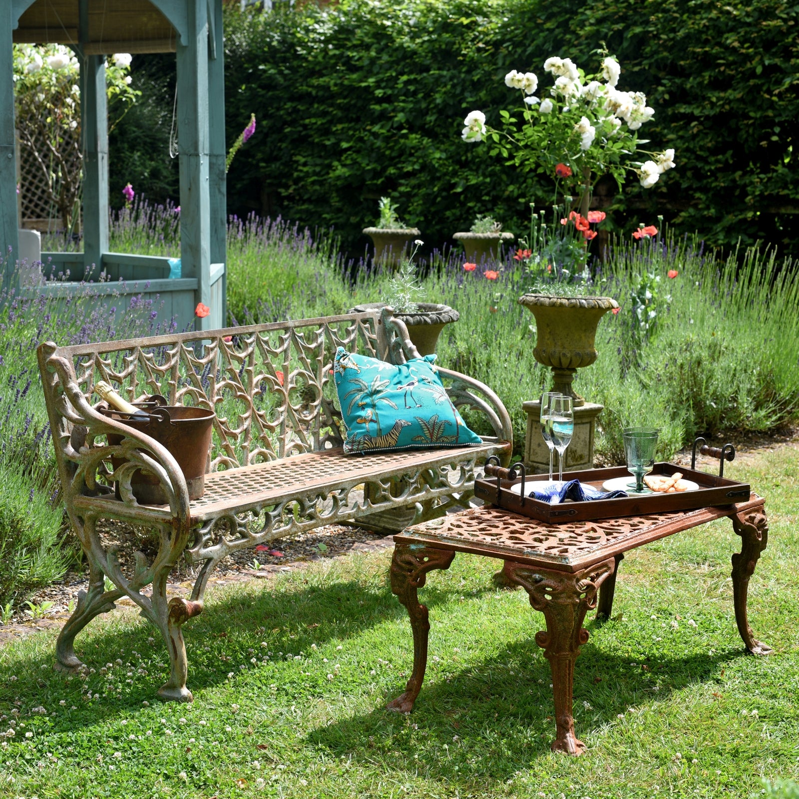 Rectangular Outdoor Cast Iron Coffee Table