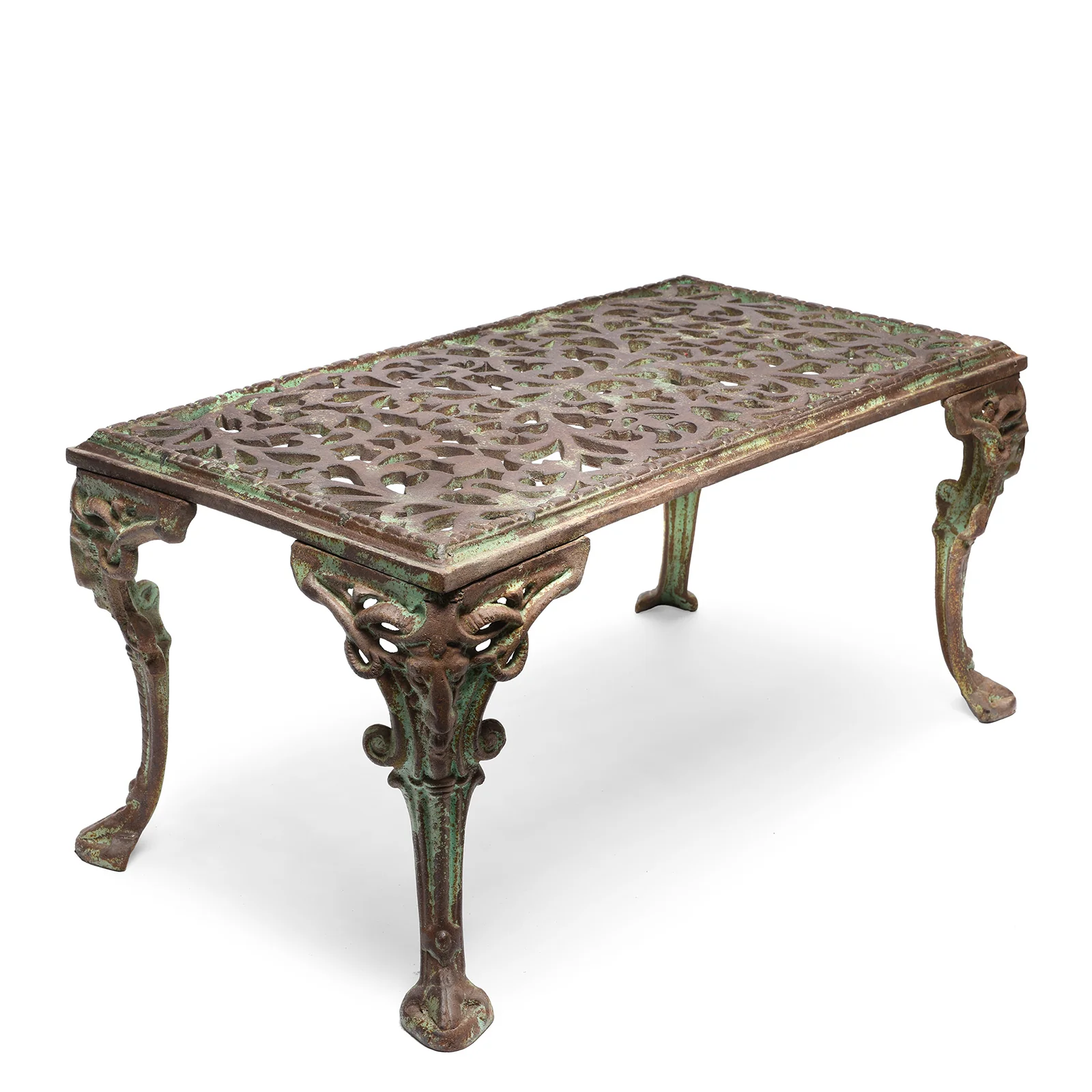 Rectangular Outdoor Cast Iron Coffee Table - Image 2