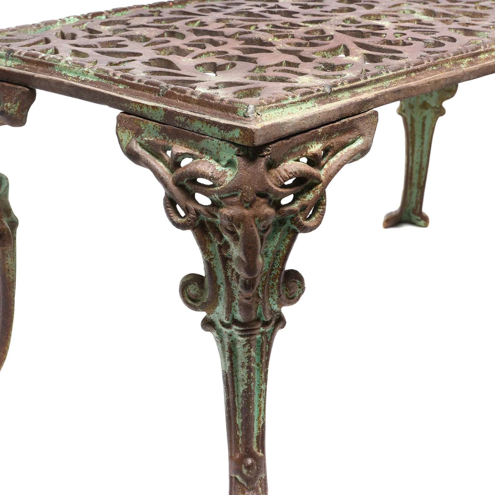 Rectangular Outdoor Cast Iron Coffee Table - Image 3