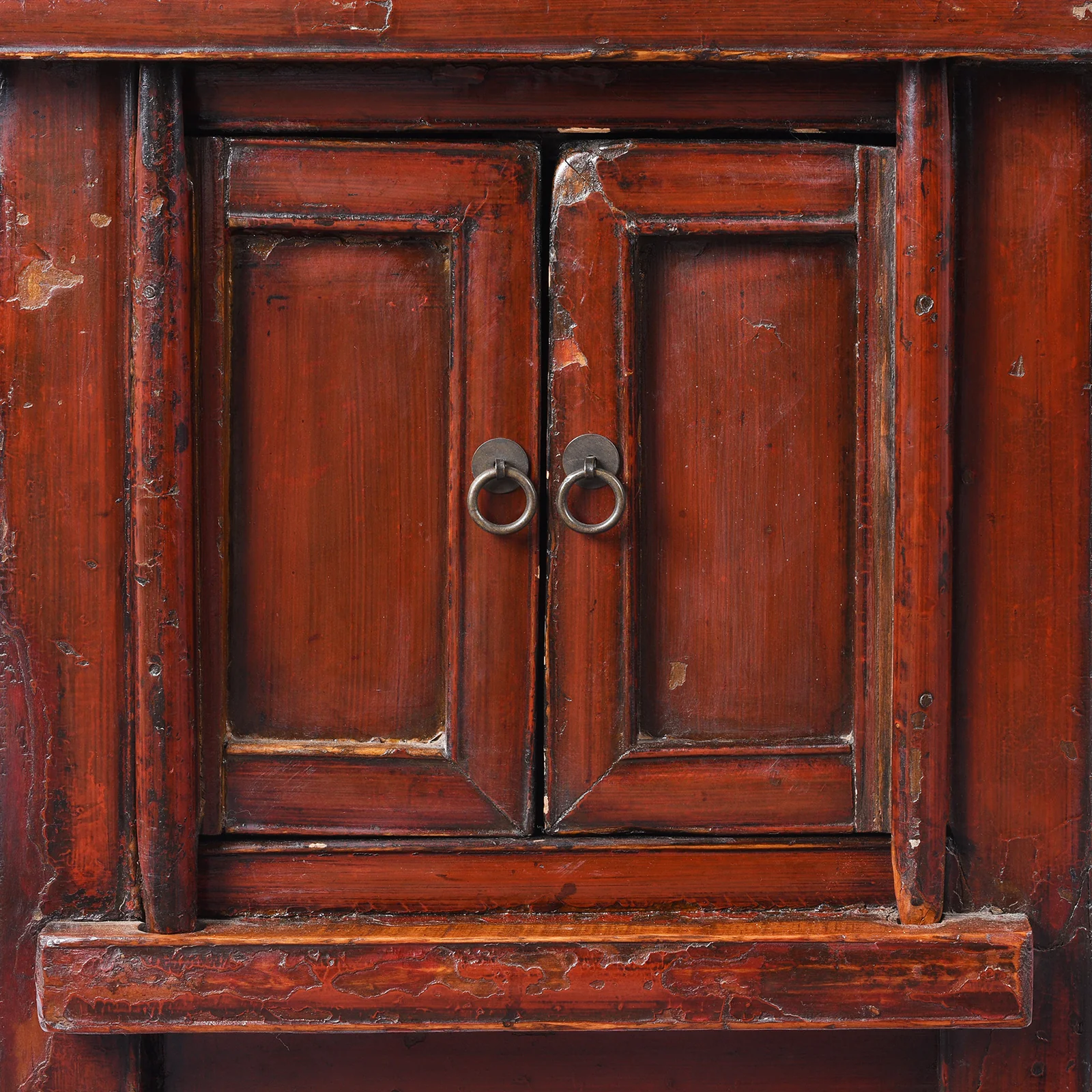 Red Lacquer Bedside Cabinet From Shanxi - 19th Century - Image 3