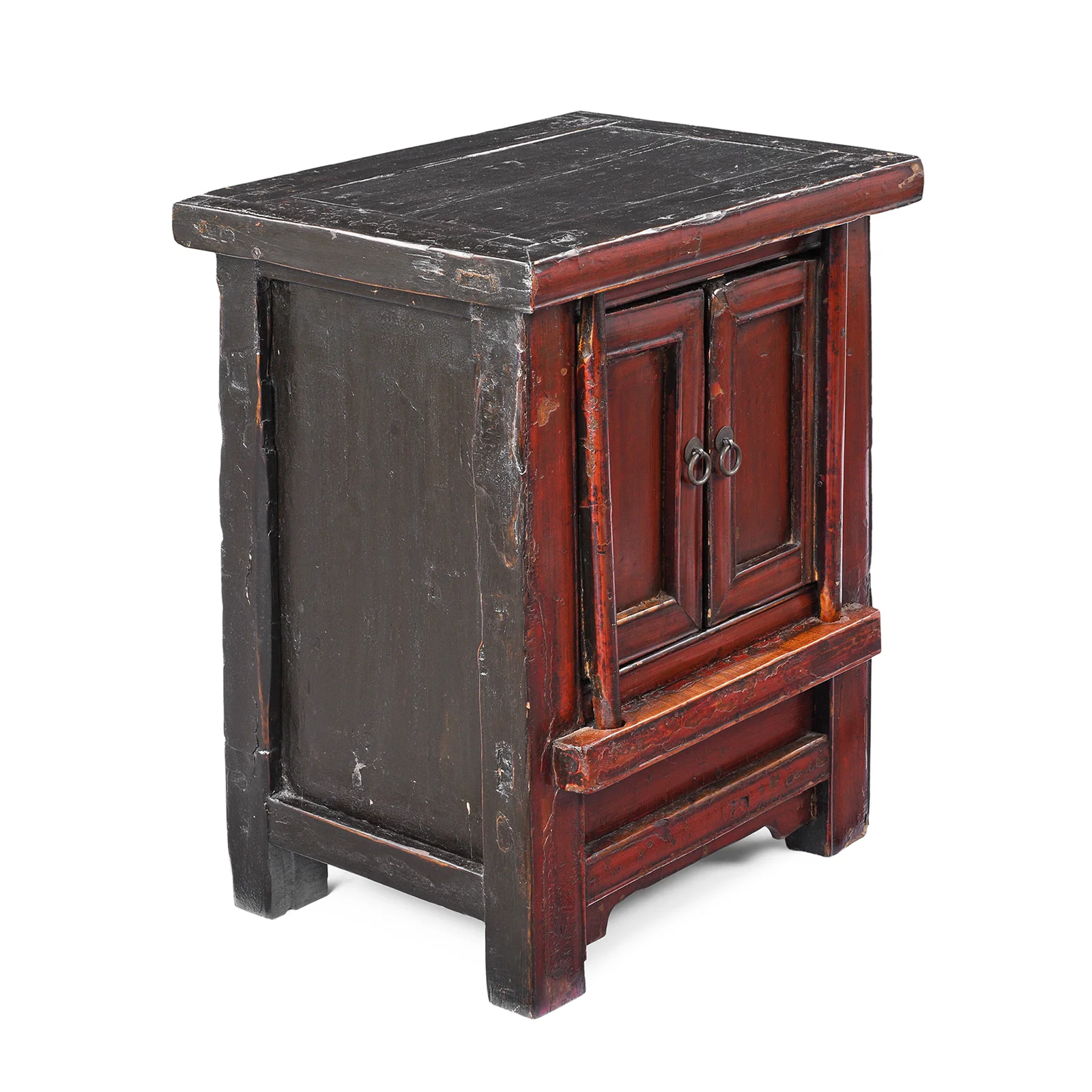 Red Lacquer Bedside Cabinet From Shanxi - 19th Century - Image 5
