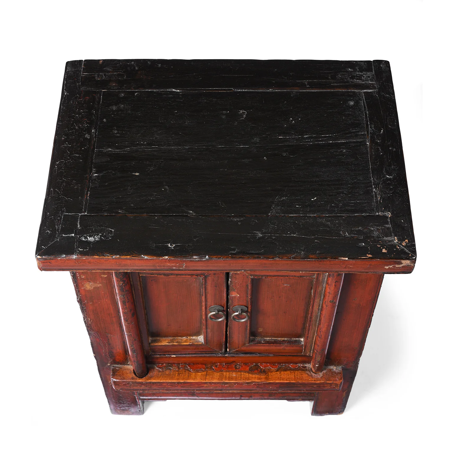 Red Lacquer Bedside Cabinet From Shanxi - 19th Century - Image 6