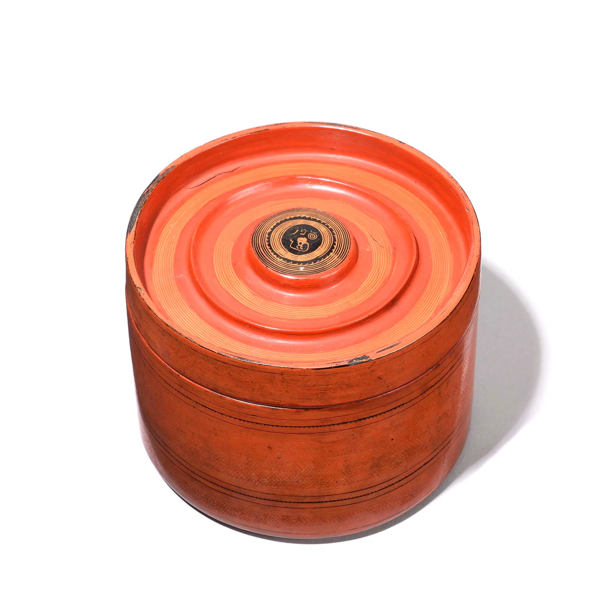 Red Lacquer Burmese Betel Box - Ca 1920 - Image 5