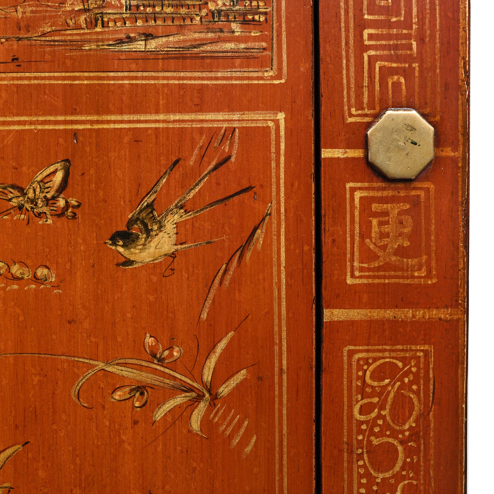 Red Lacquer Chinese Sideboard From Dongbei - Ca 1920 - Image 10
