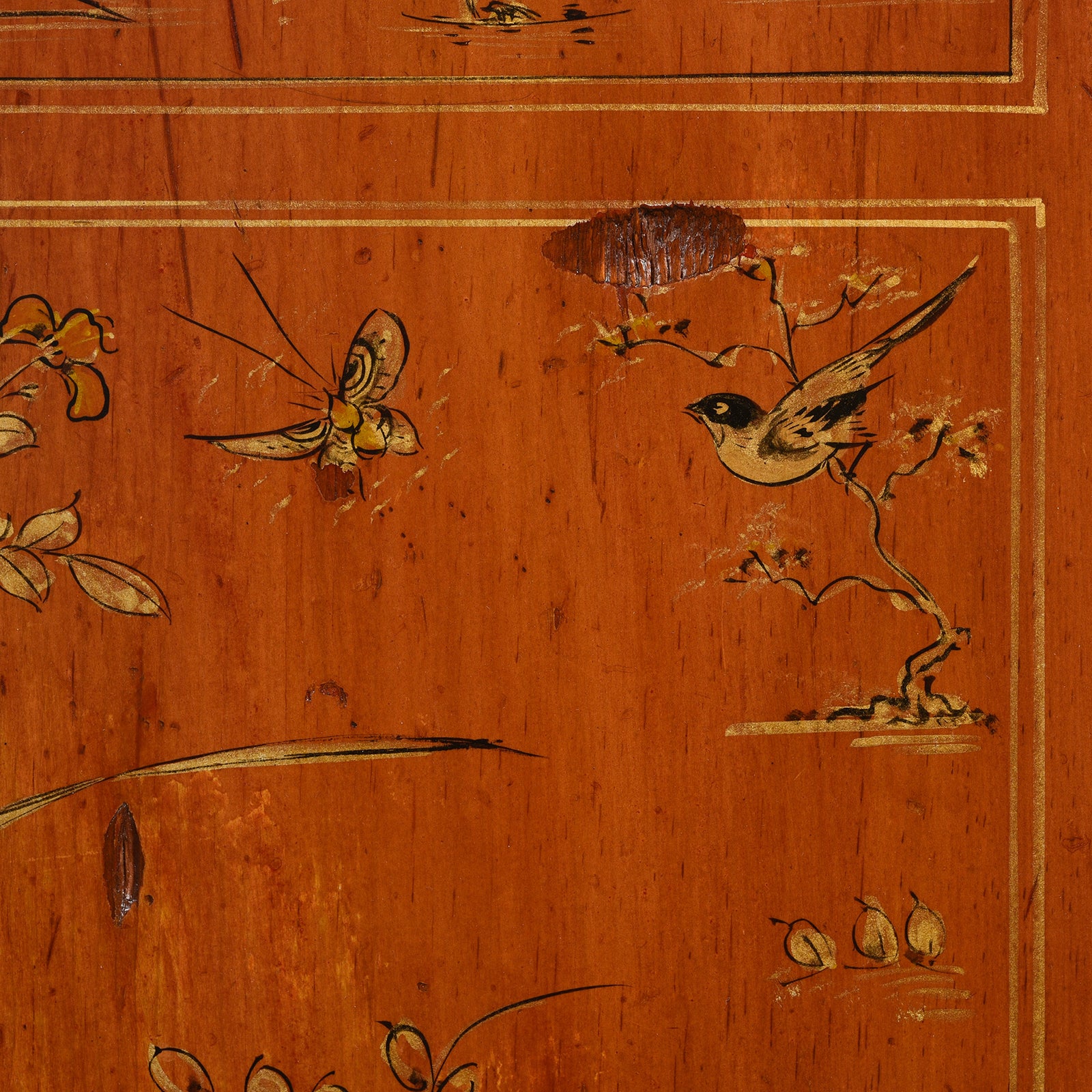 Red Lacquer Chinese Sideboard From Dongbei - Ca 1920 - Image 7