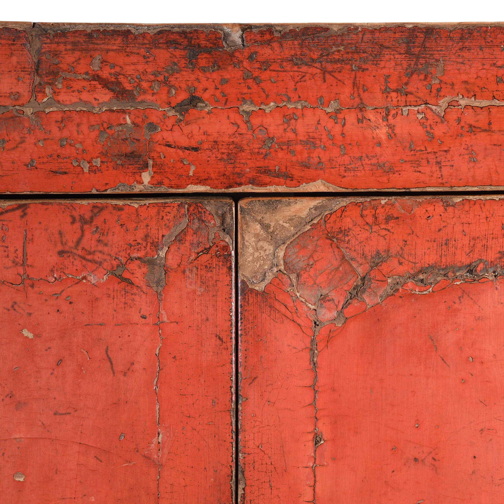 Red Lacquer Chinese Wedding Cabinet from Shanxi - Early 19thC - Image 5