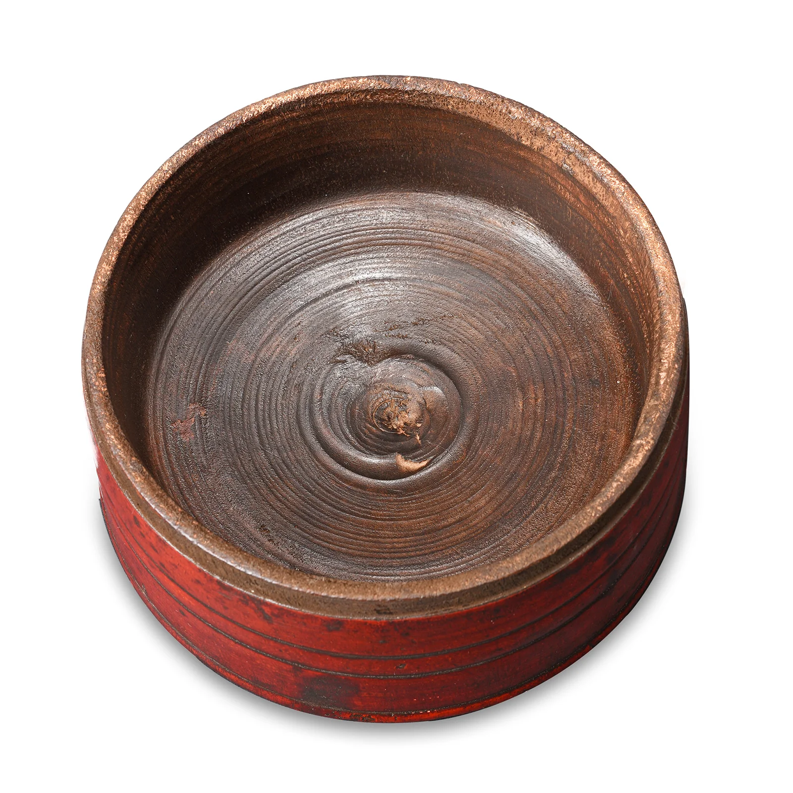 Red Lacquer Pot From Uttar Pradesh - Early 20thC - Image 4