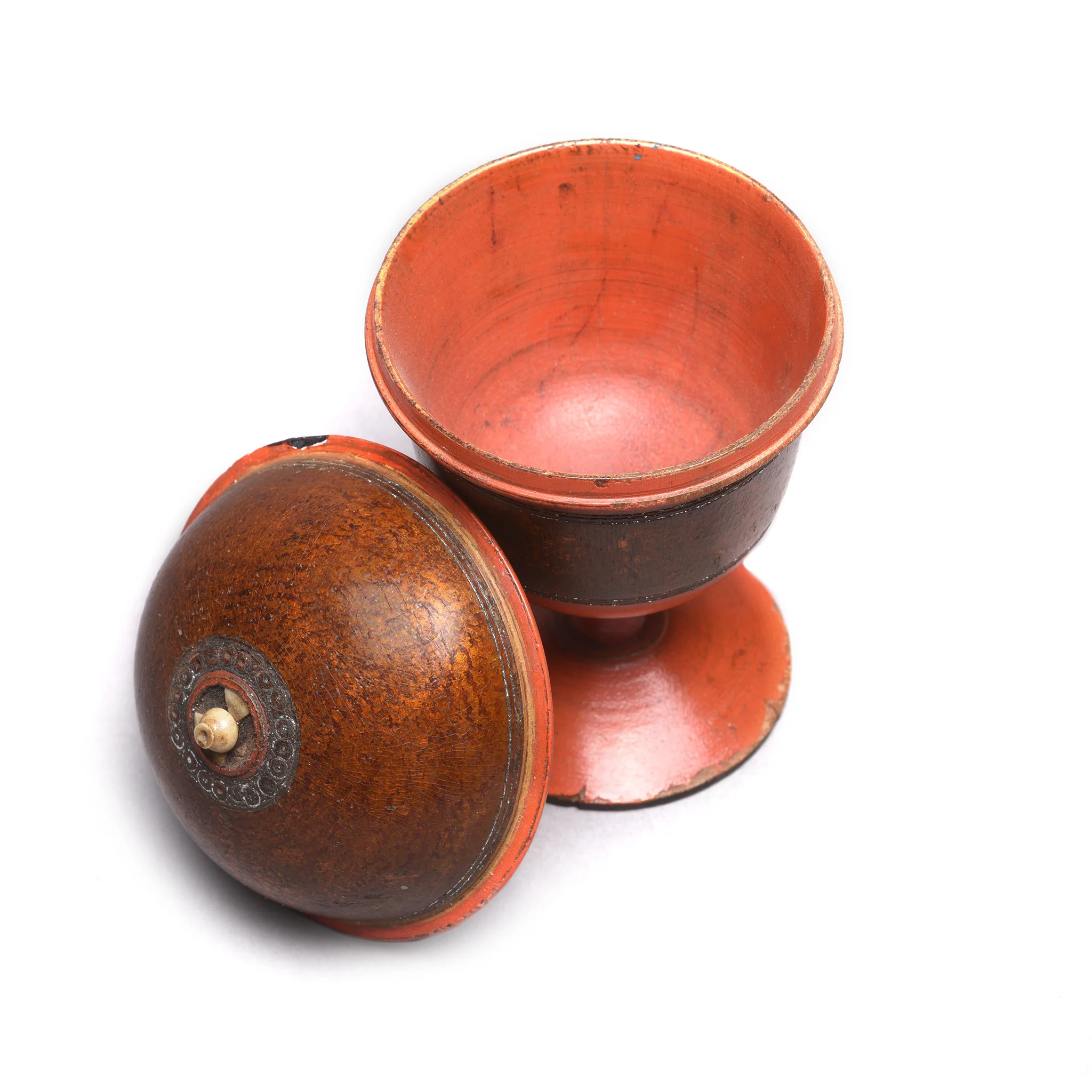 Exceptional Spotted Lacquer Pot From Rajasthan - 19thC - Image 2