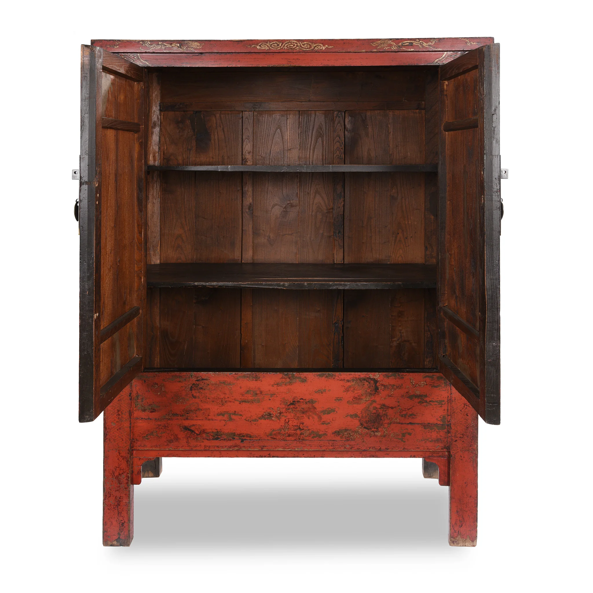 Chinese Red Lacquer Wedding Cabinet - 19th Century - Image 5