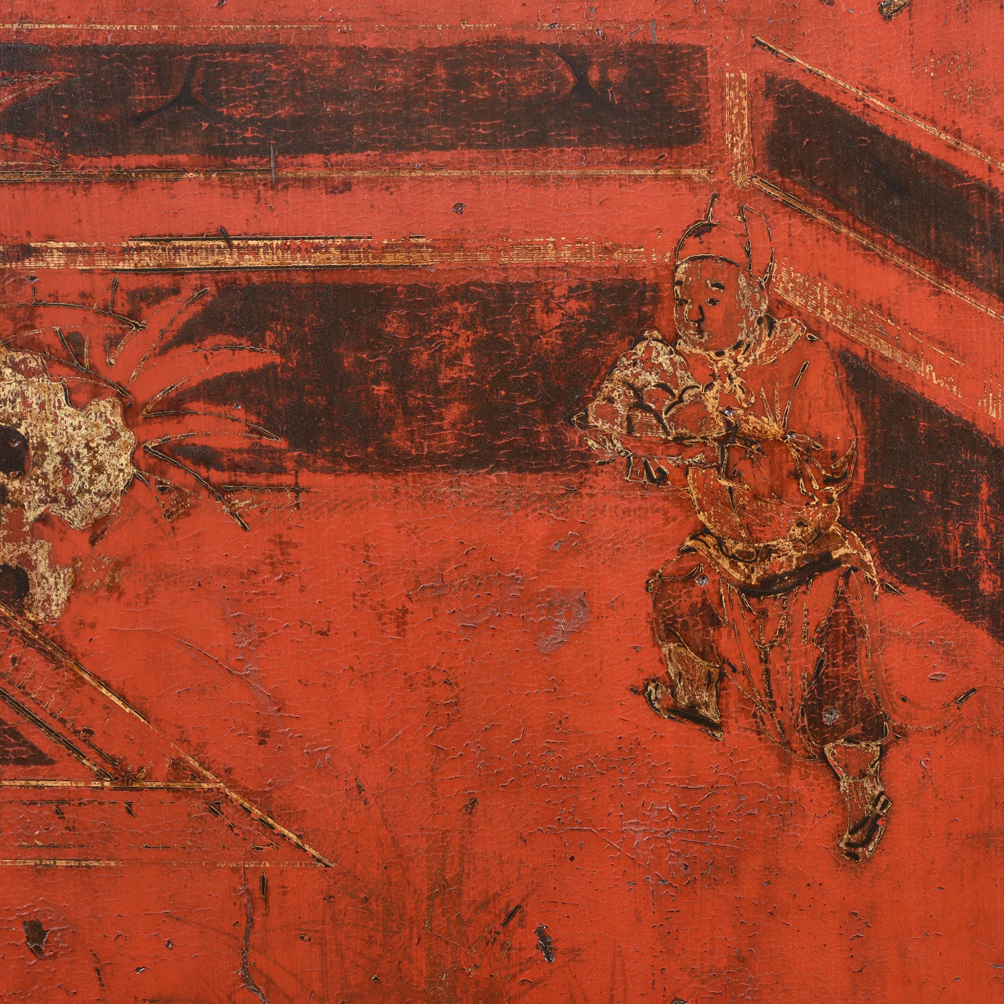 Chinese Red Lacquer Wedding Cabinet - 19th Century - Image 10