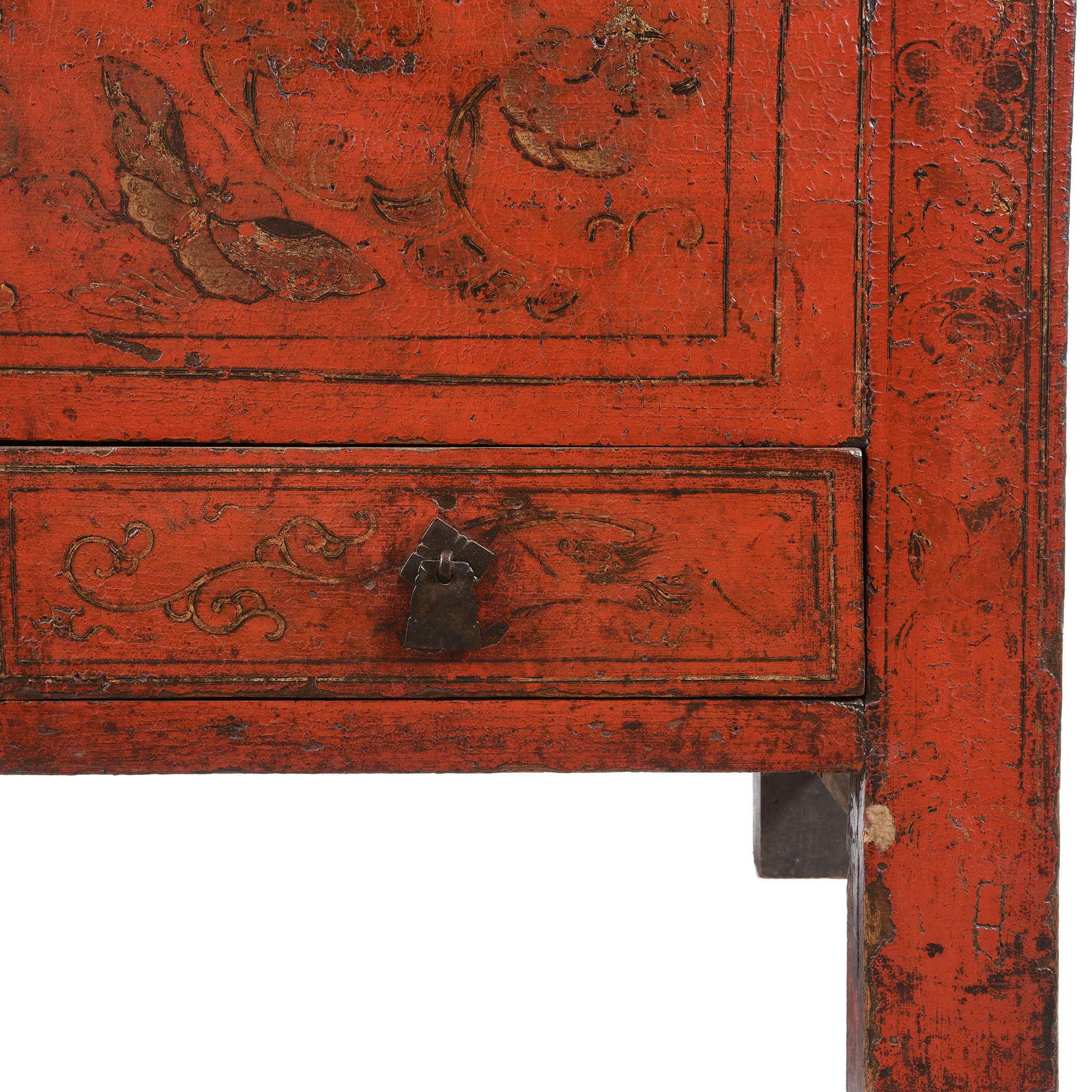 Chinese Red Lacquer Wedding Cabinet - 19th Century - Image 12
