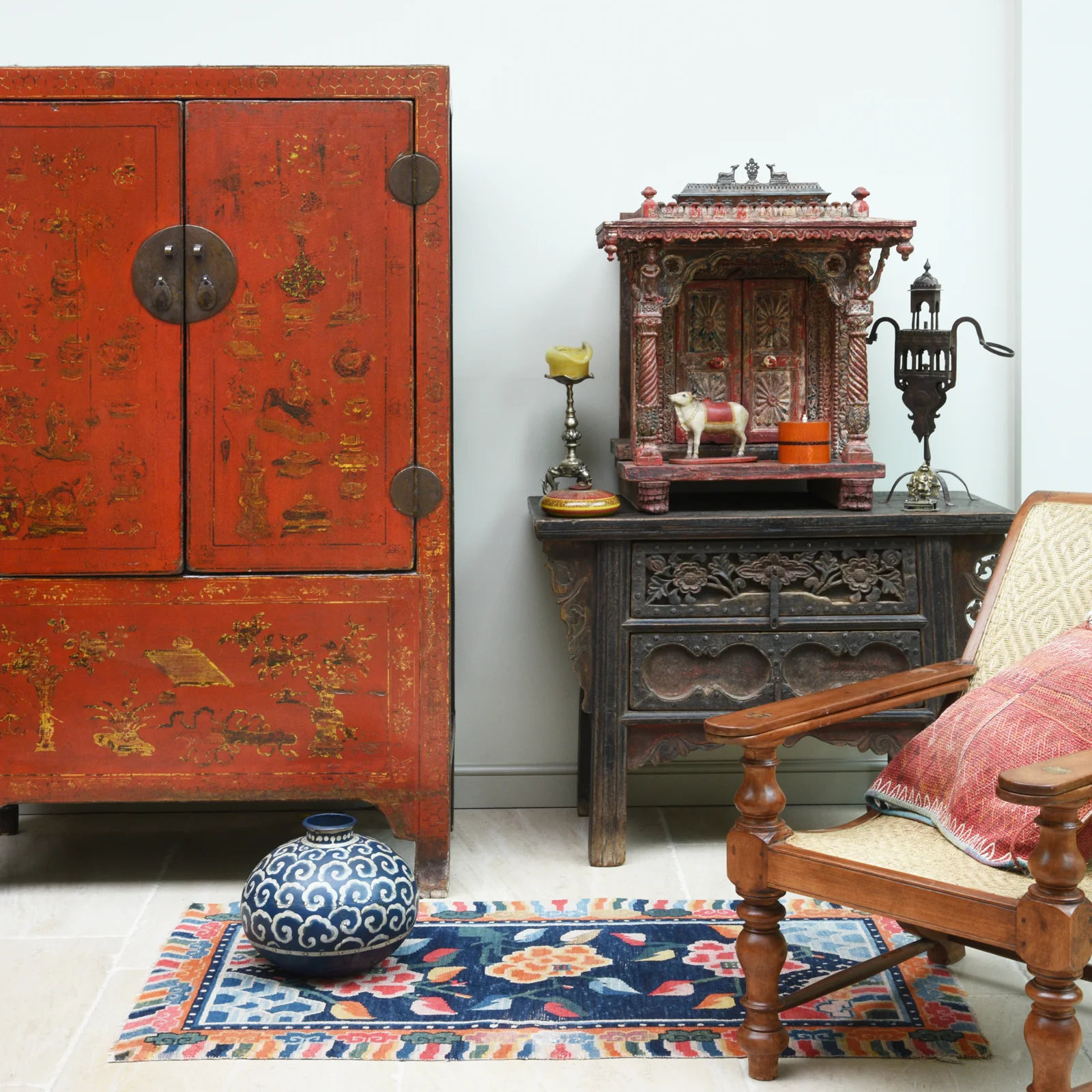 Chinese Red Lacquer Wedding Cabinet - 19th Century - Image 14