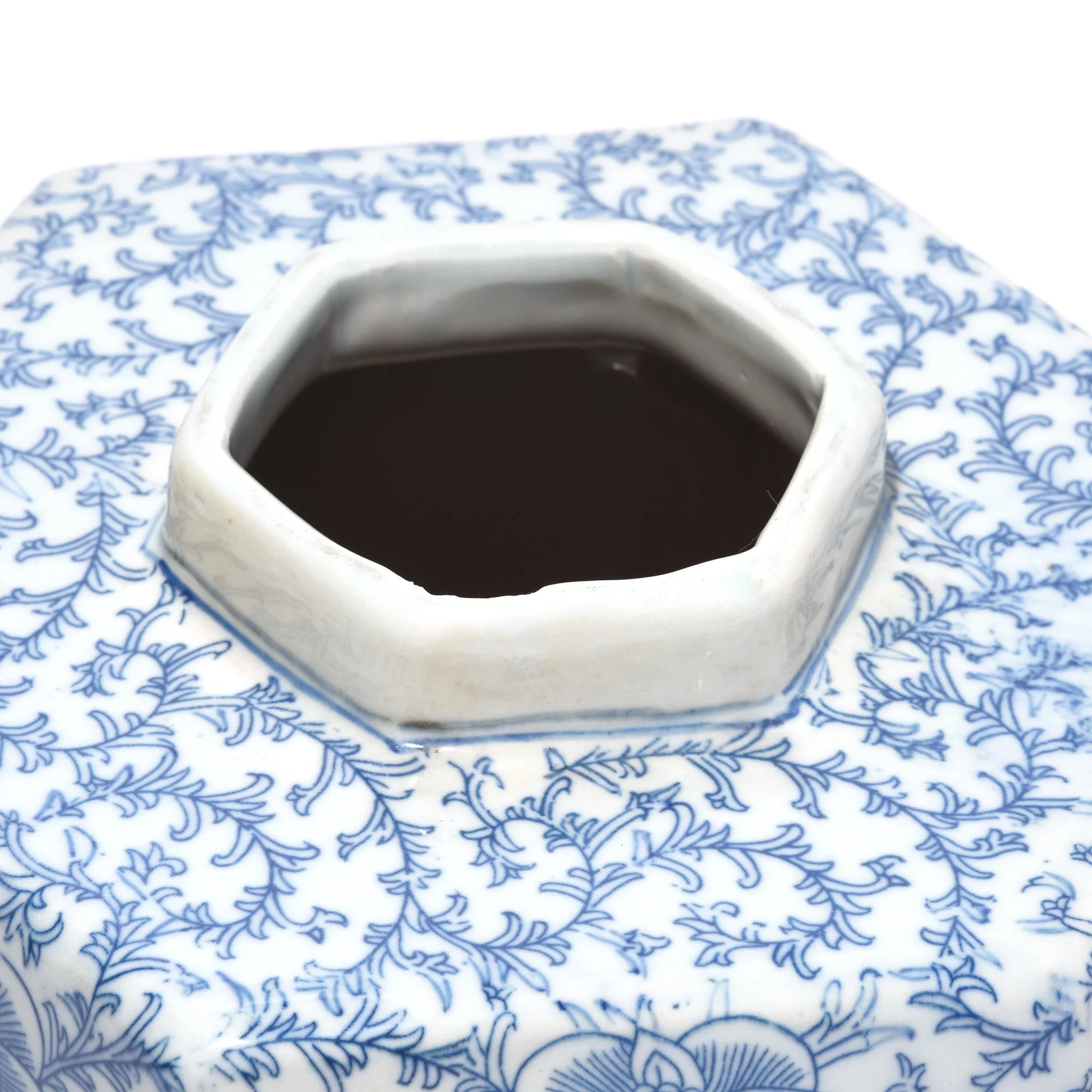 Blue & White Porcelain Tea Caddy - Double Happiness Design - Image 2