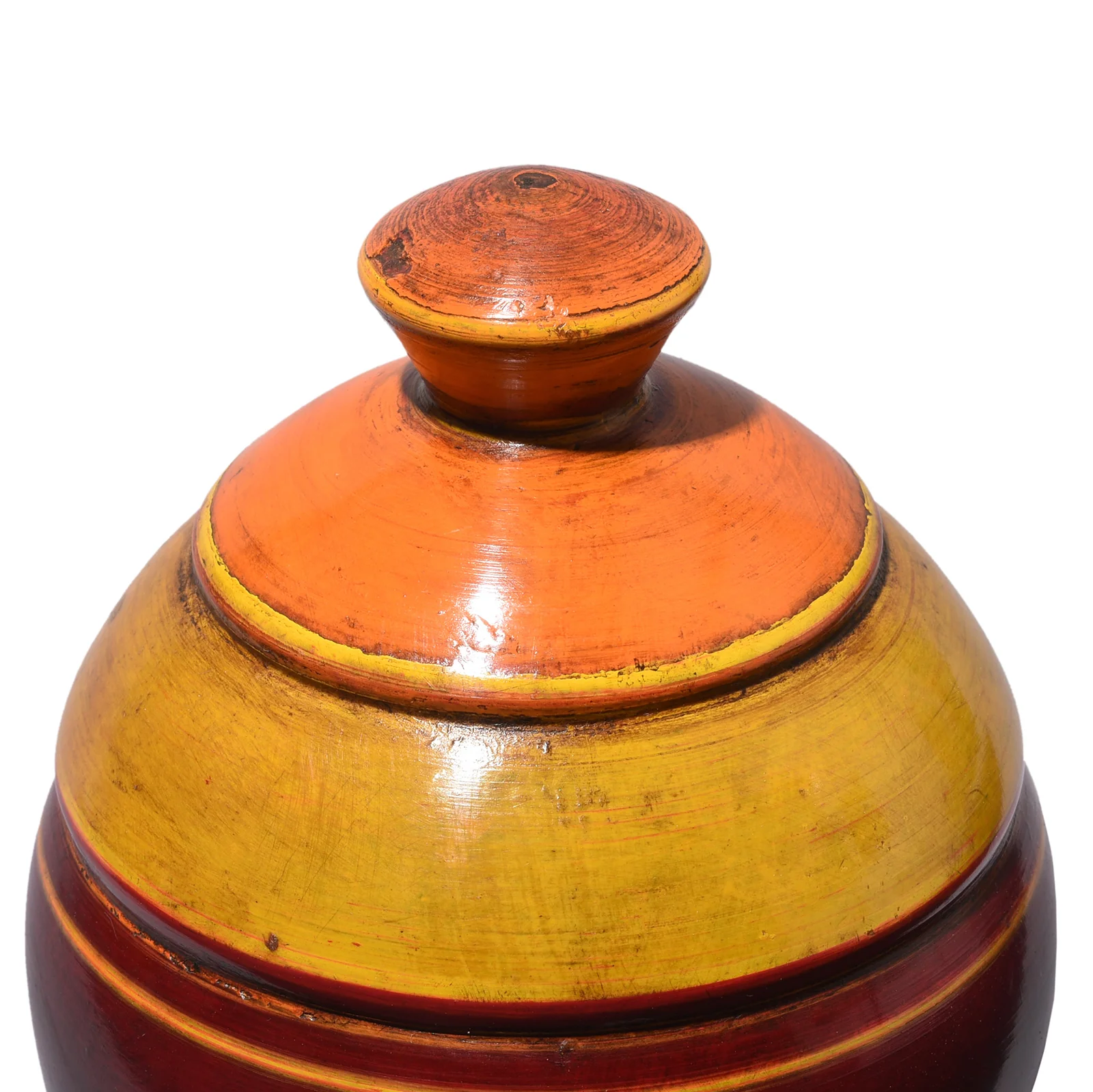 Reproduction Lacquer Pot From Rajasthan - Image 2