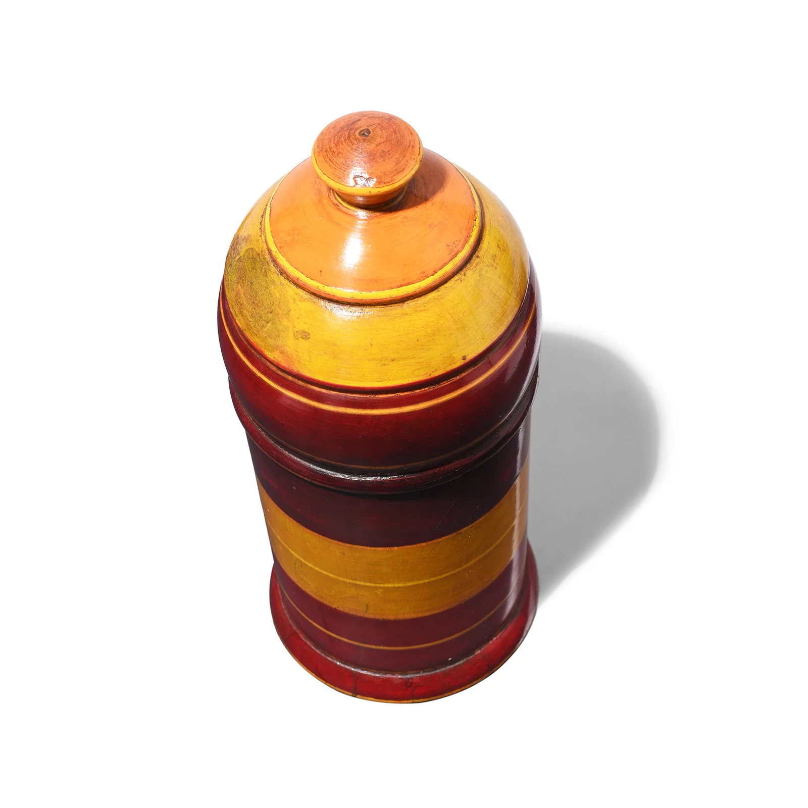 Reproduction Lacquer Pot From Rajasthan - Image 3
