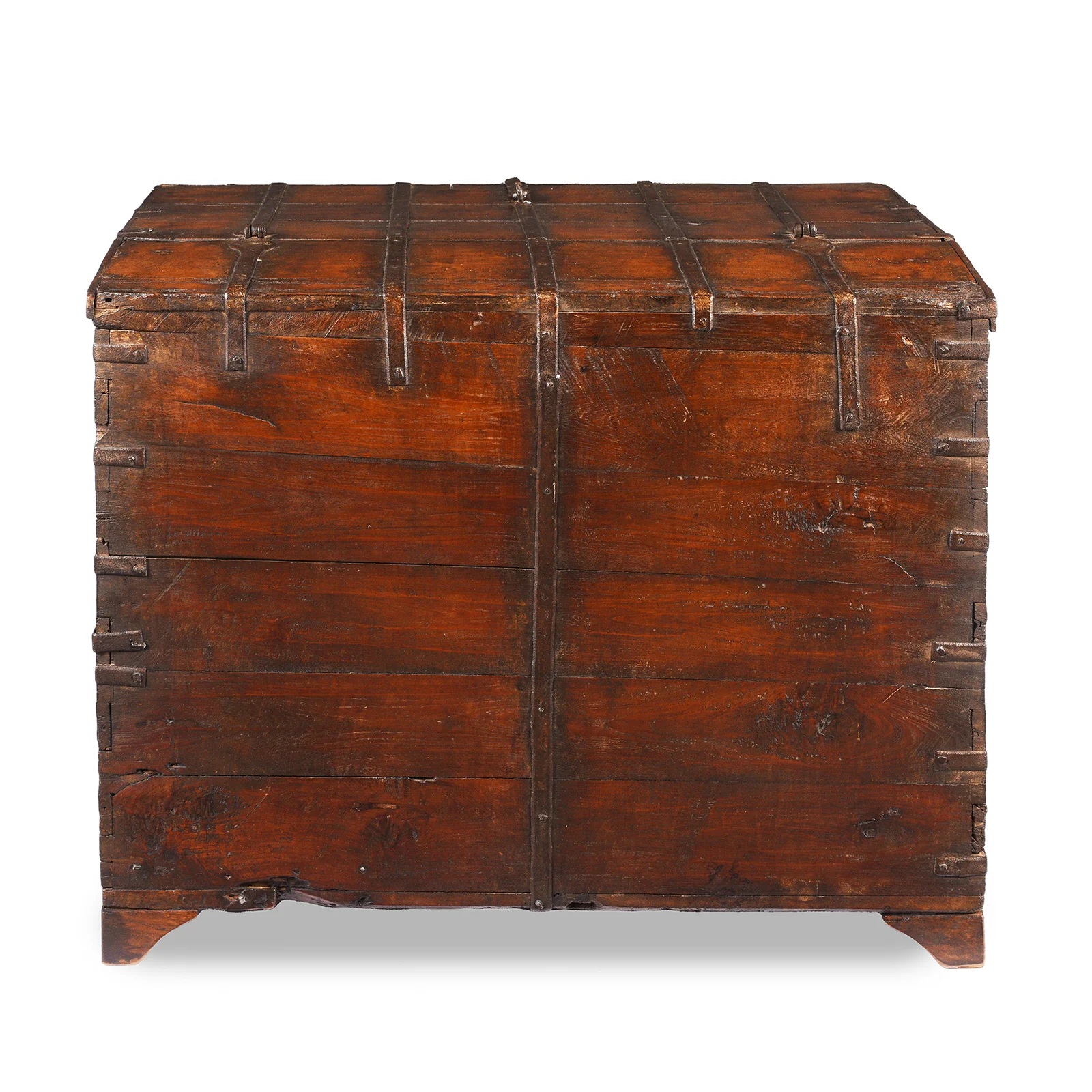 Iron Bound Teak Chest From Gujarat - 19th Century - Image 11