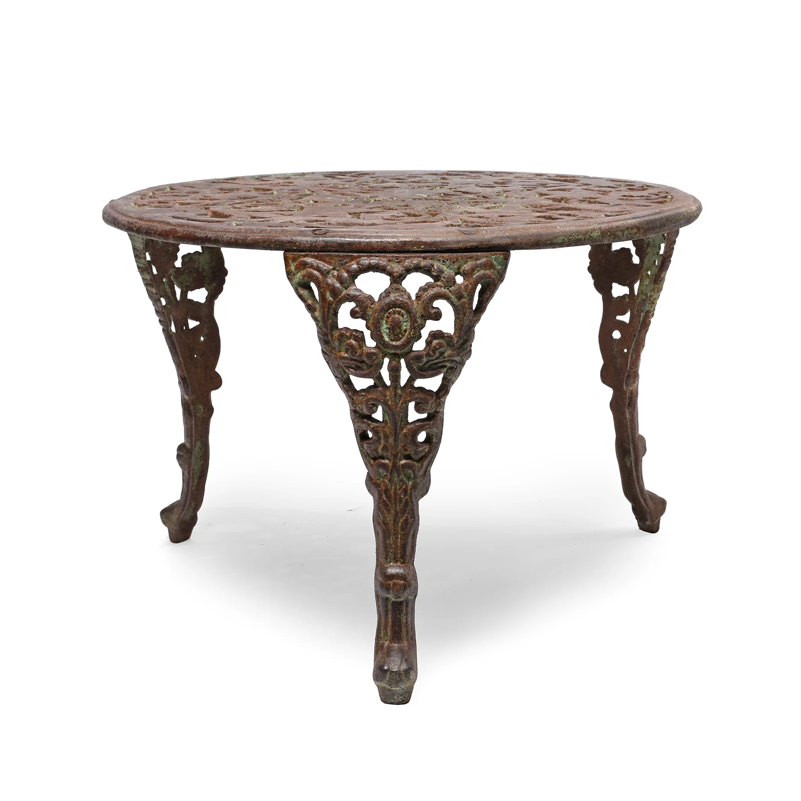 Round Outdoor Cast Iron Coffee Table - Image 2