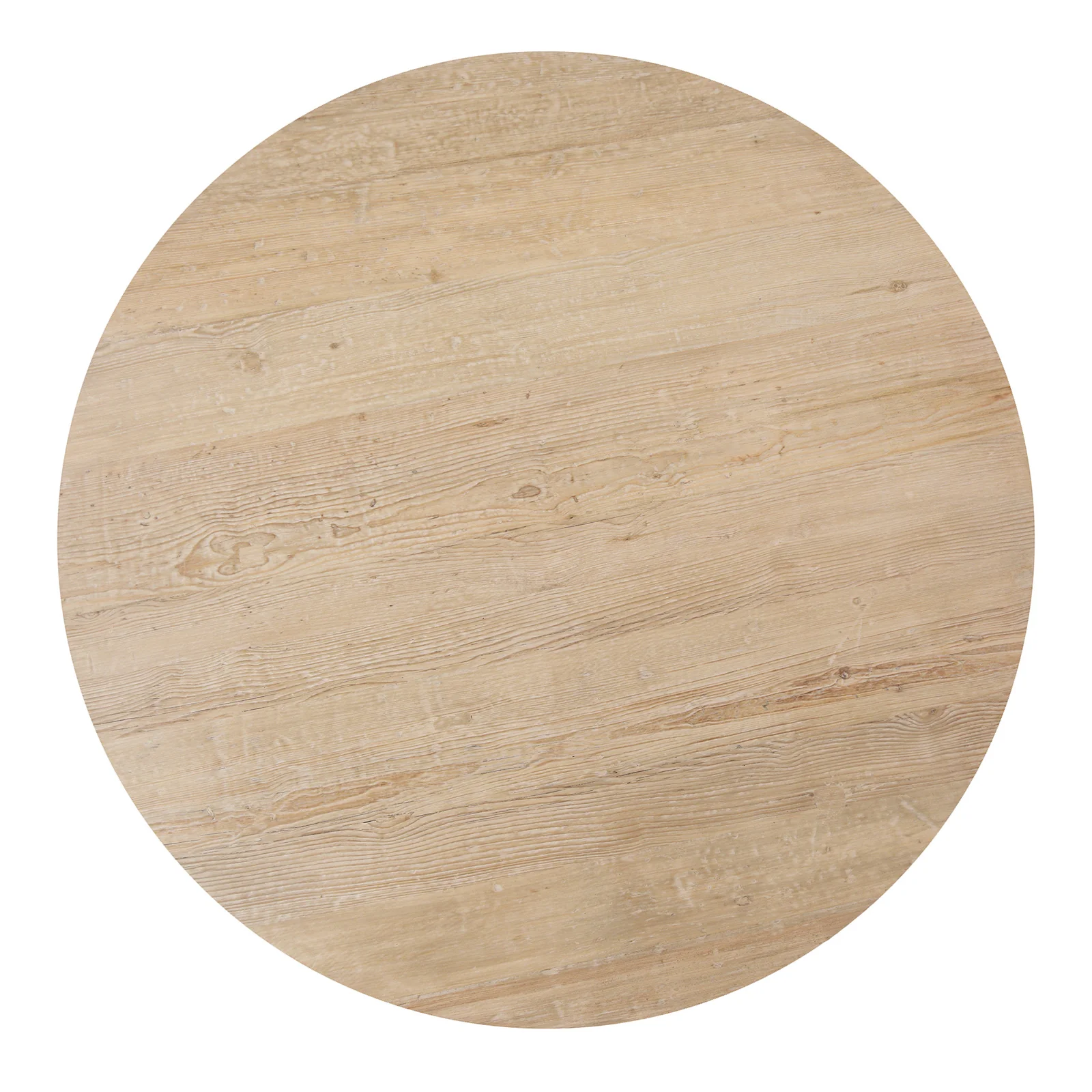 Round Pedestal Dining Table Made From Old Bleached Pine - Image 3