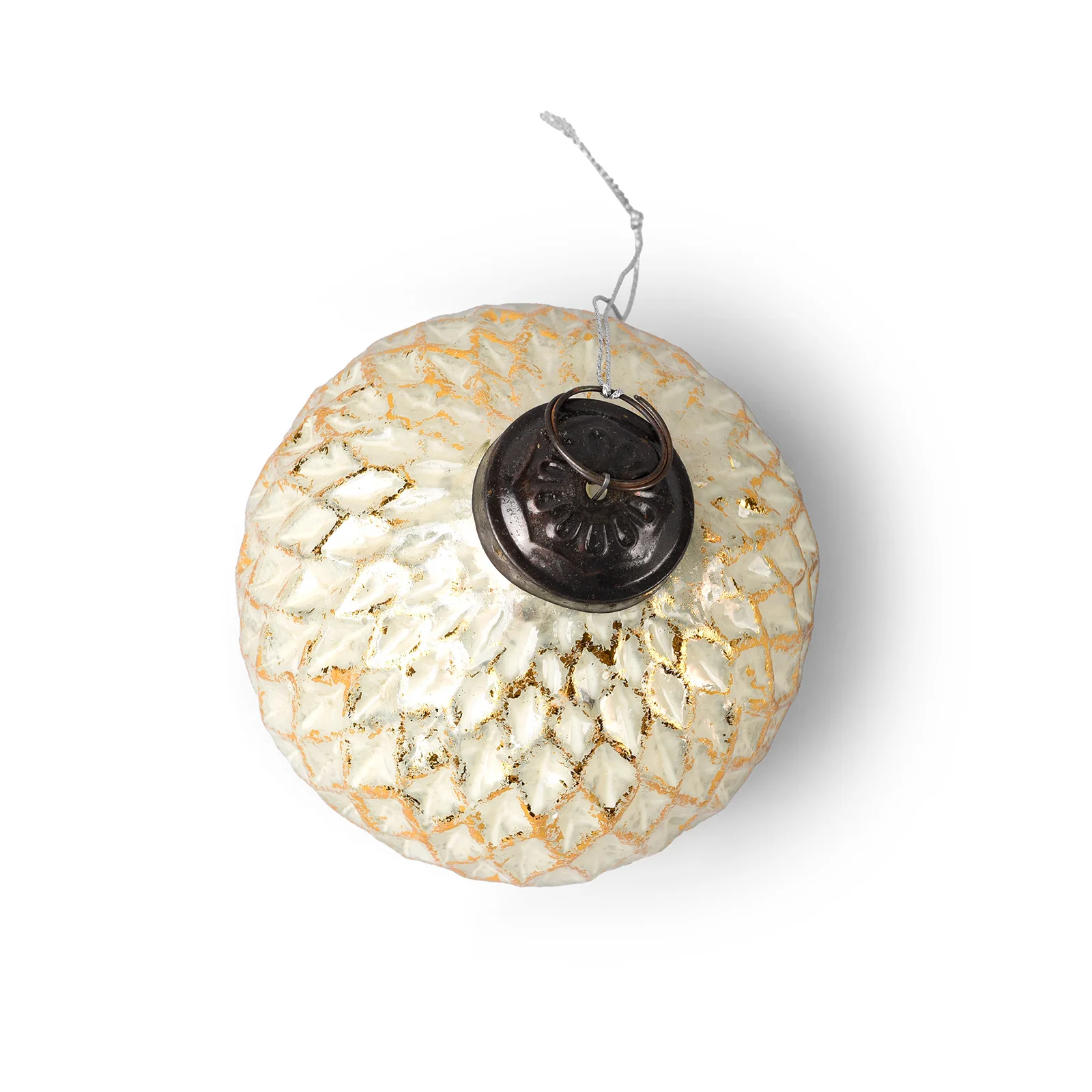 Antiqued Silver & Gold Christmas Baubles - Image 3