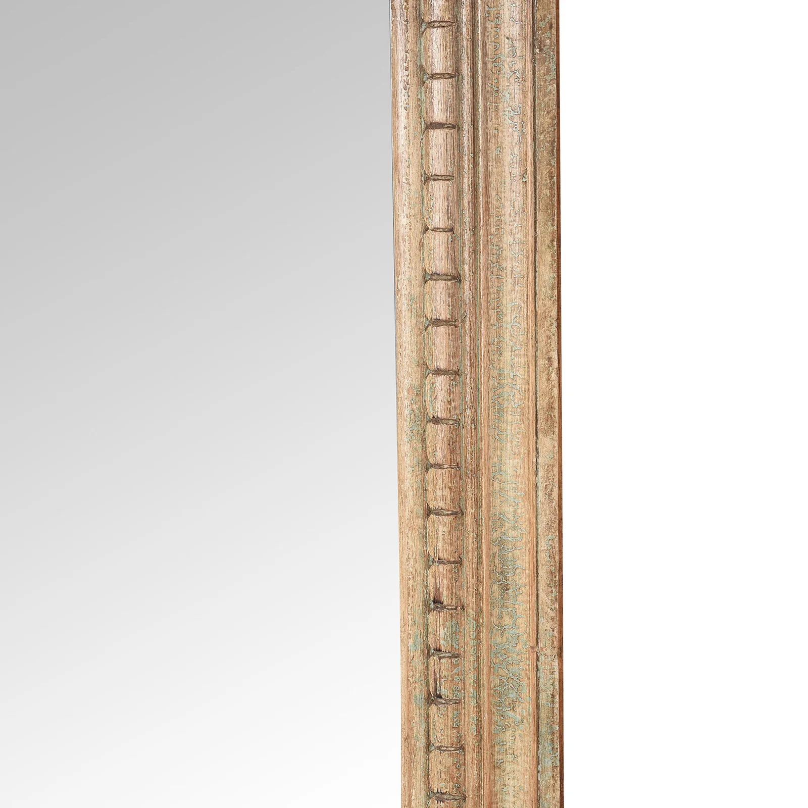 Rustic Painted Mirror Made From Old Architectural Teak - Image 4