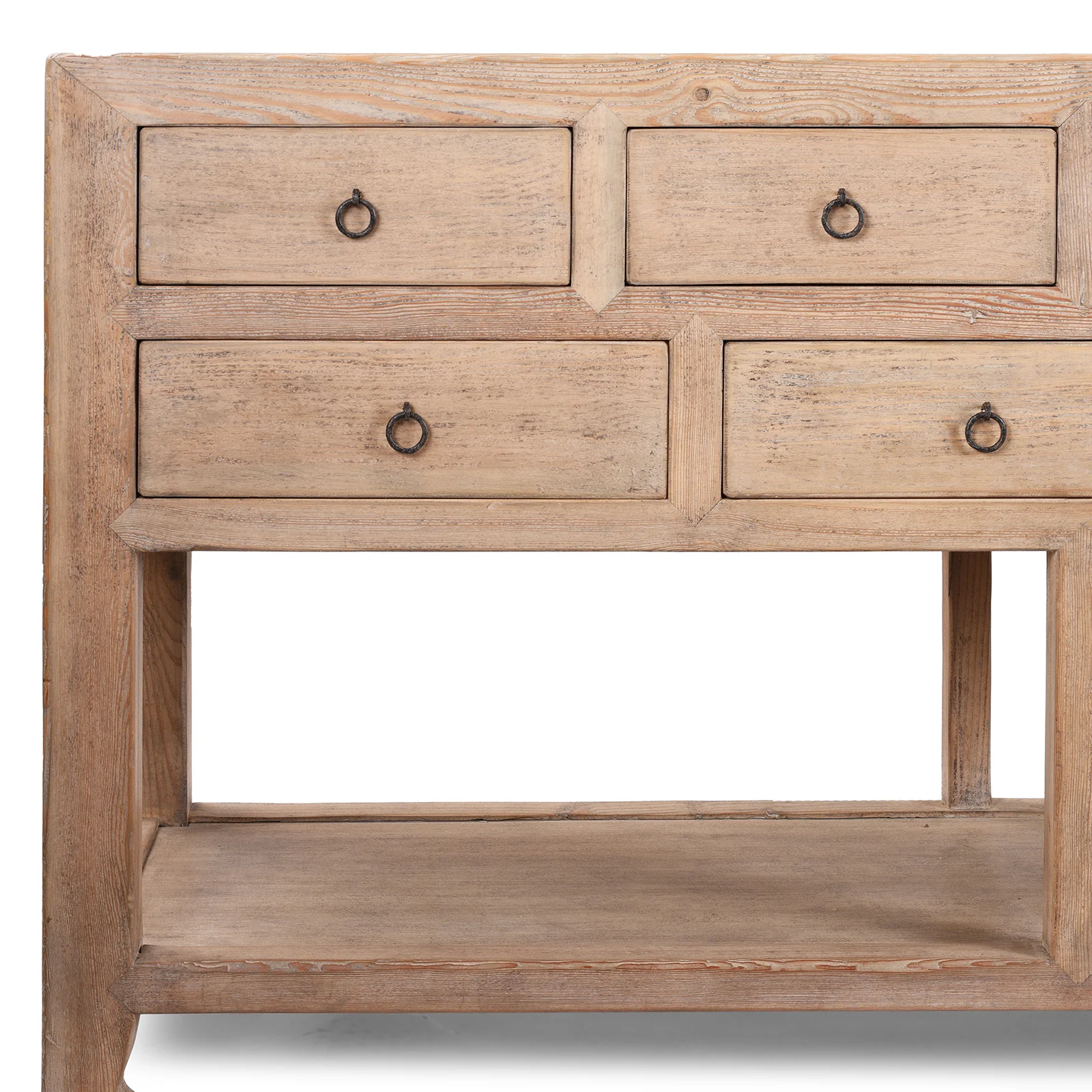 Long Rustic Console Table With Shelf - Image 2