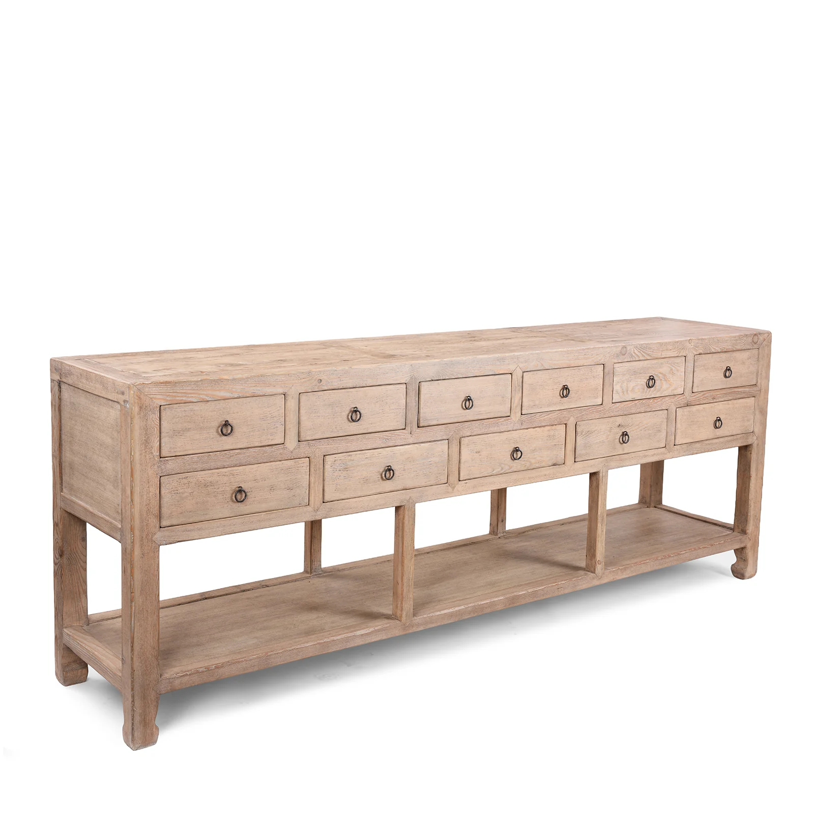 Long Rustic Console Table With Shelf - Image 3