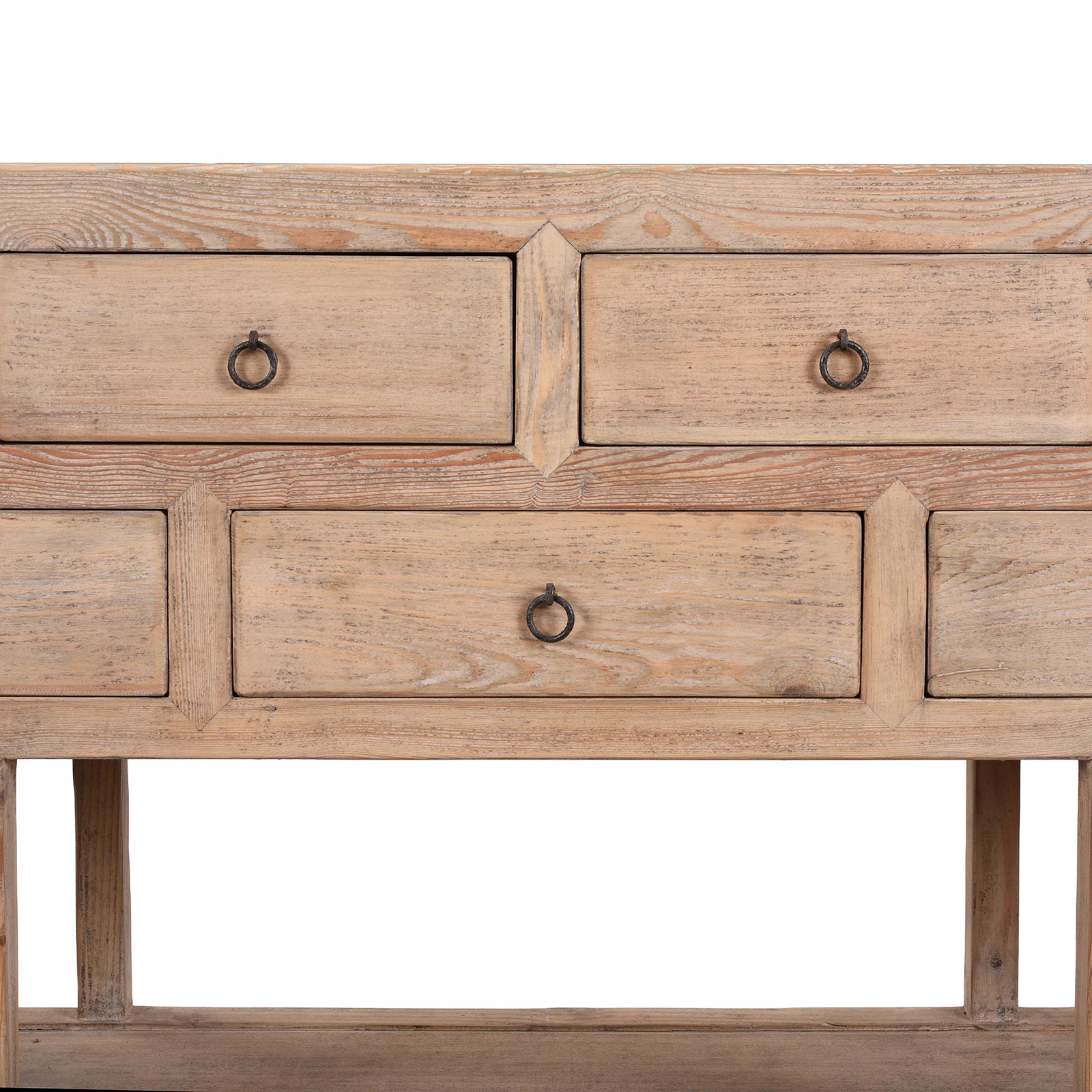 Long Rustic Console Table With Shelf - Image 4
