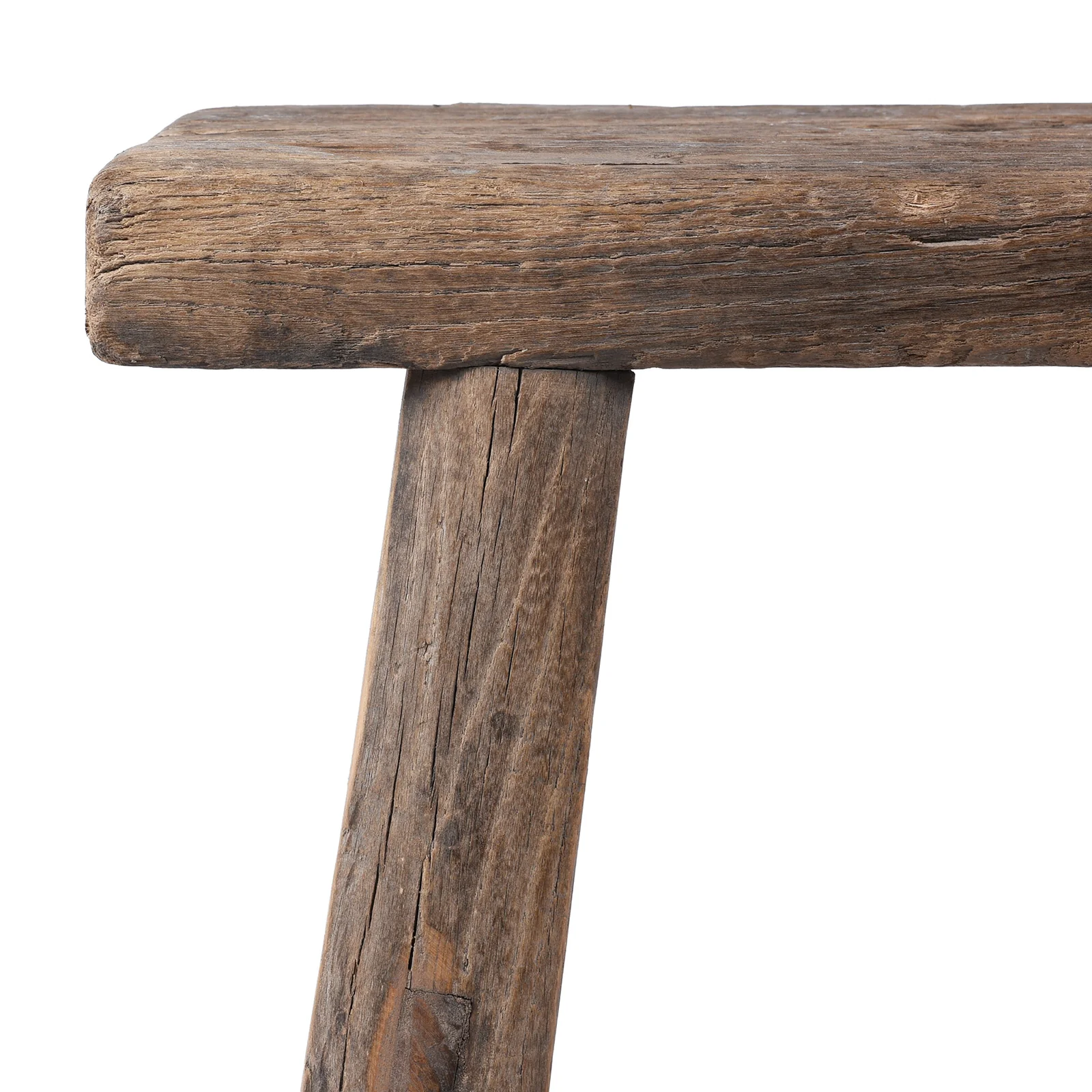 Rustic Low Farmhouse Stool From Shanxi - 19th Century - Image 2