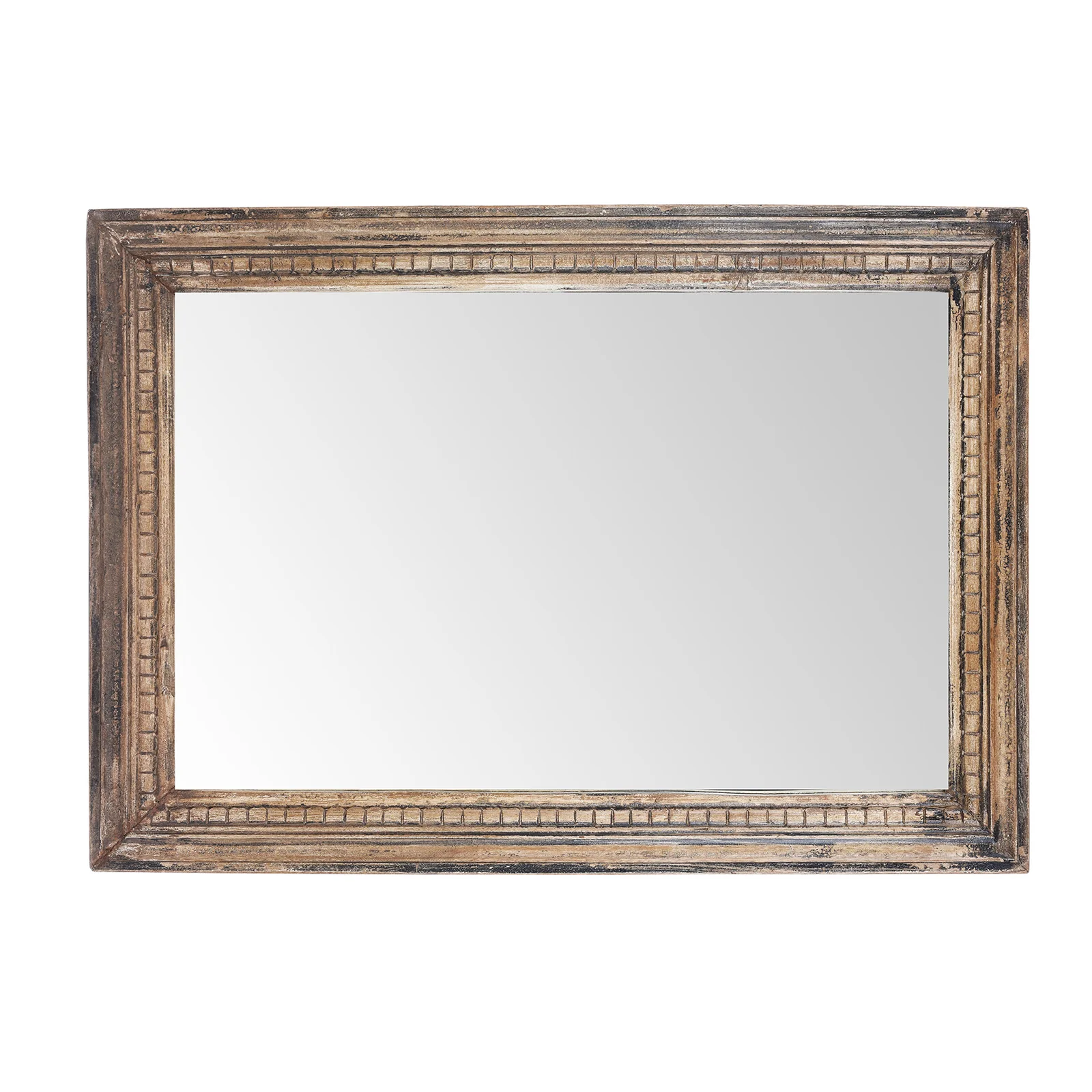 Rustic Mirror Made From Old Architectural Teak - Image 2