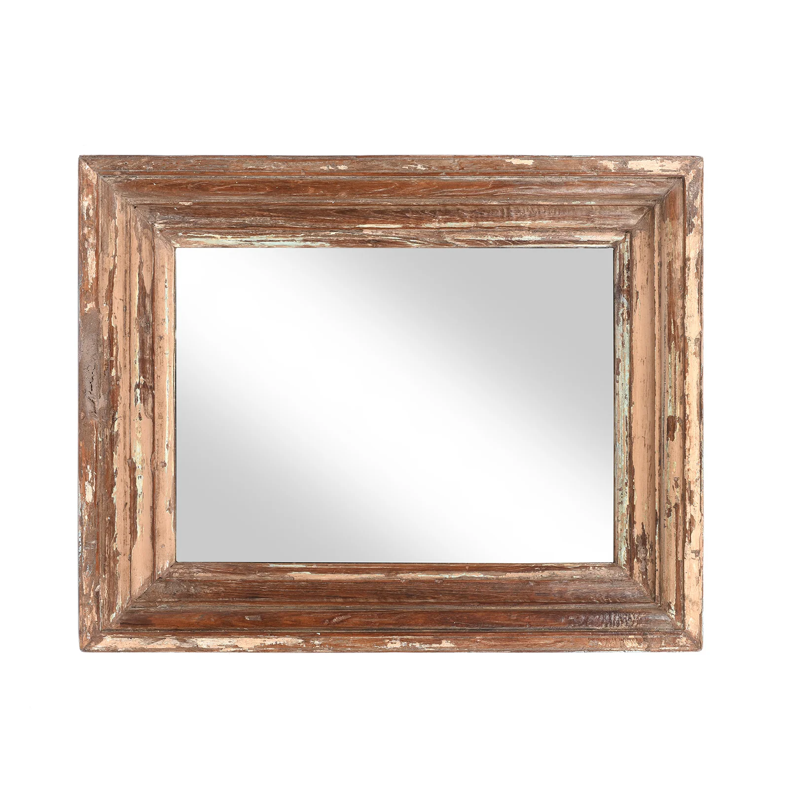 Rustic Painted Indian Mirror (78 x 60cm) - Image 2