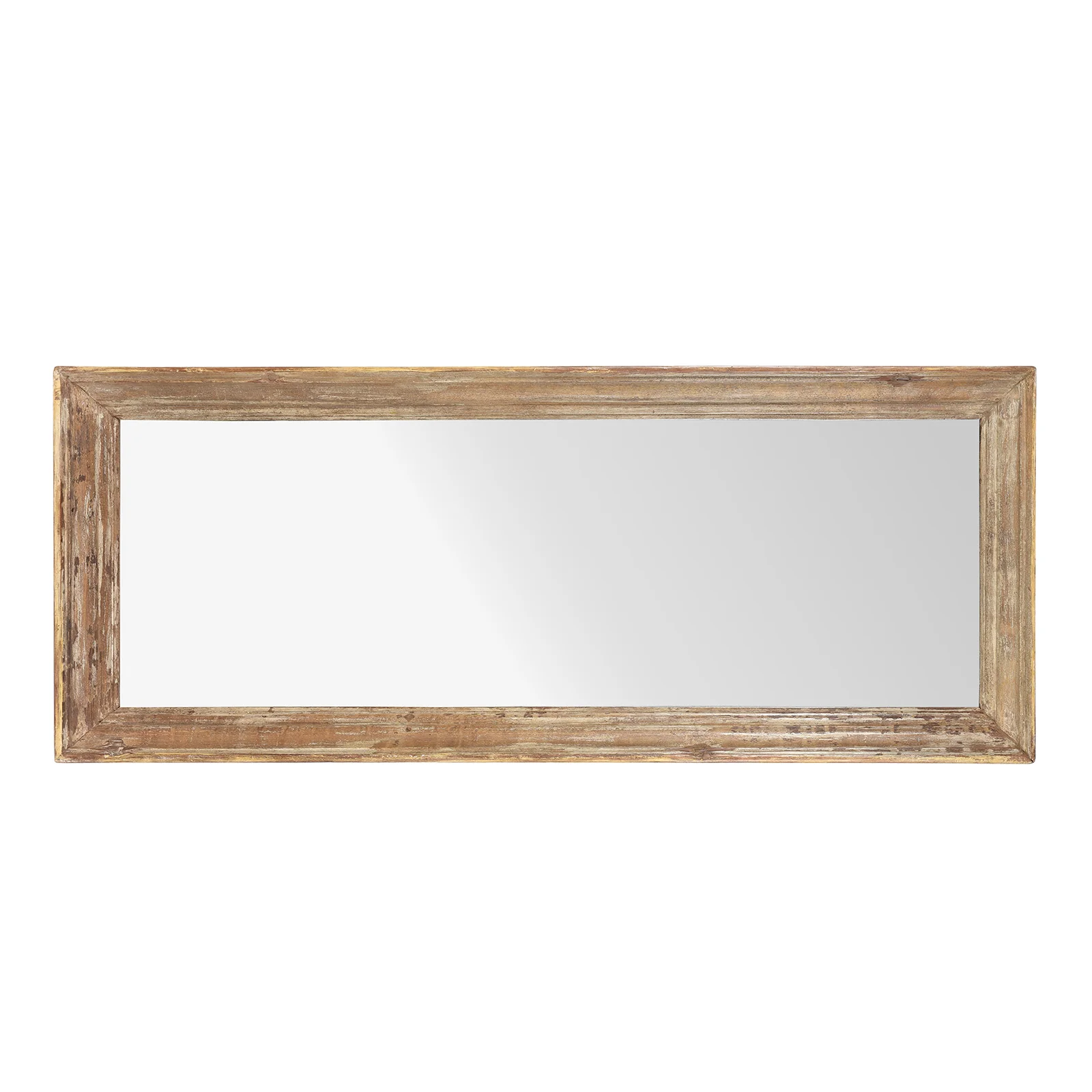 Rustic Indian Mirror Made From Old Teak - Image 3