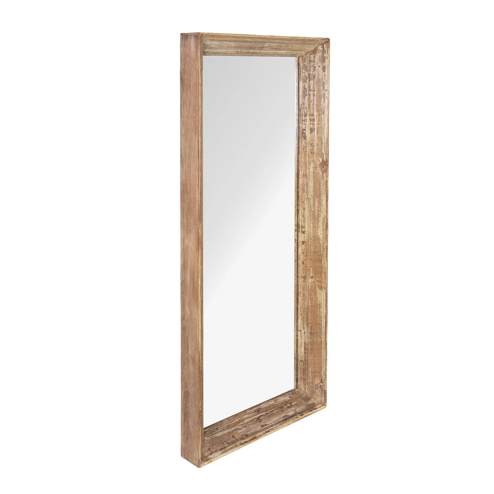 Rustic Indian Mirror Made From Old Teak - Image 4