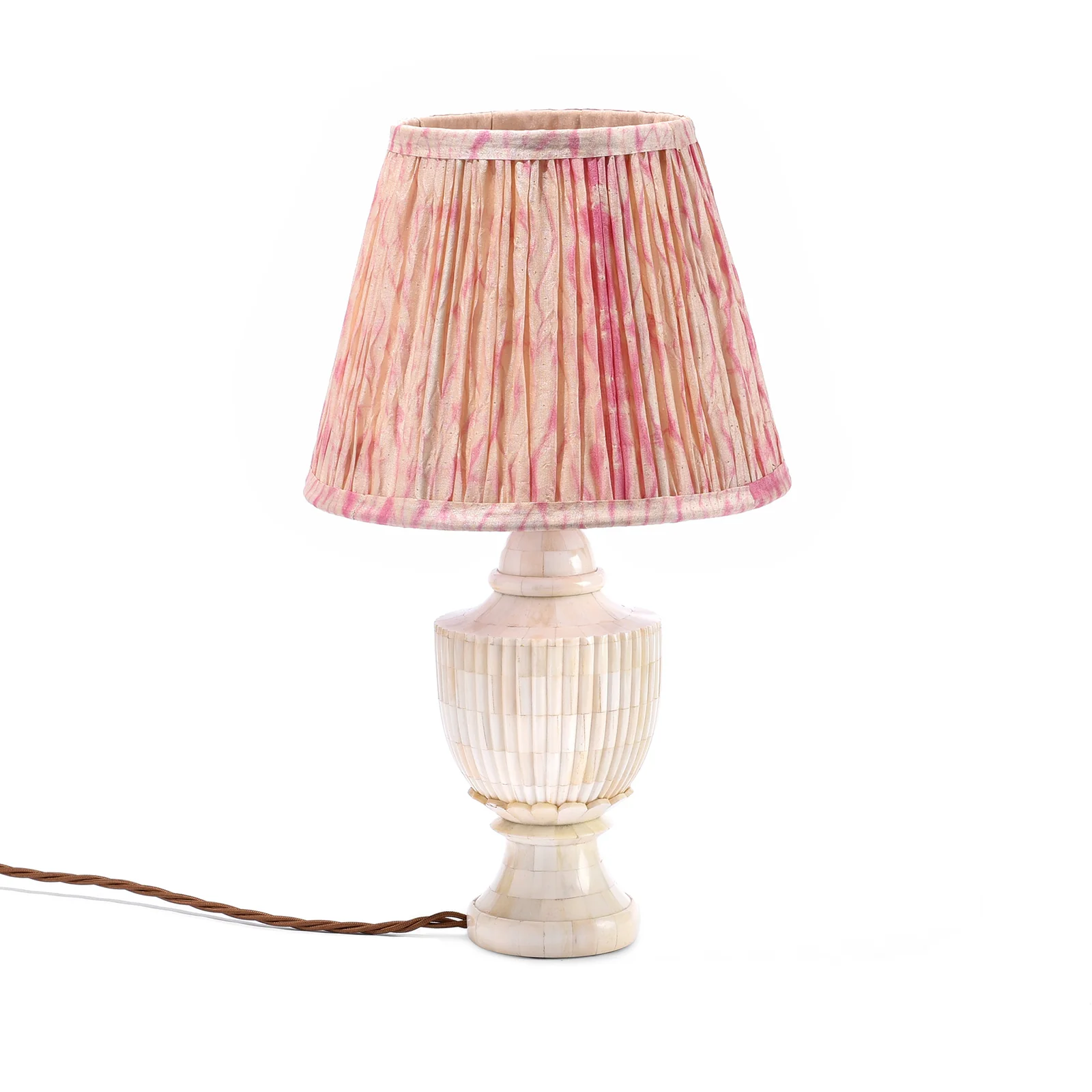 Samarkand Pink Shibori Silk Empire Lampshade - Image 2