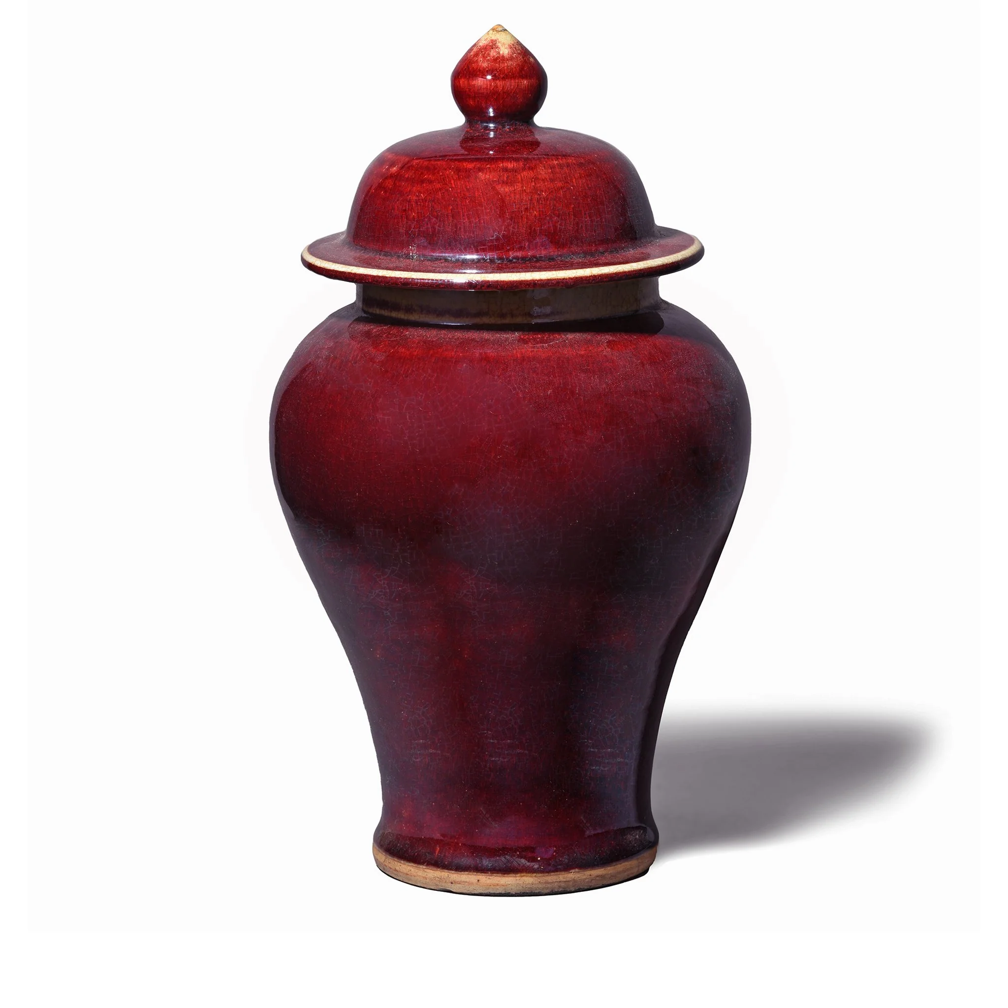 Sang De Boeuf Porcelain Temple Jar