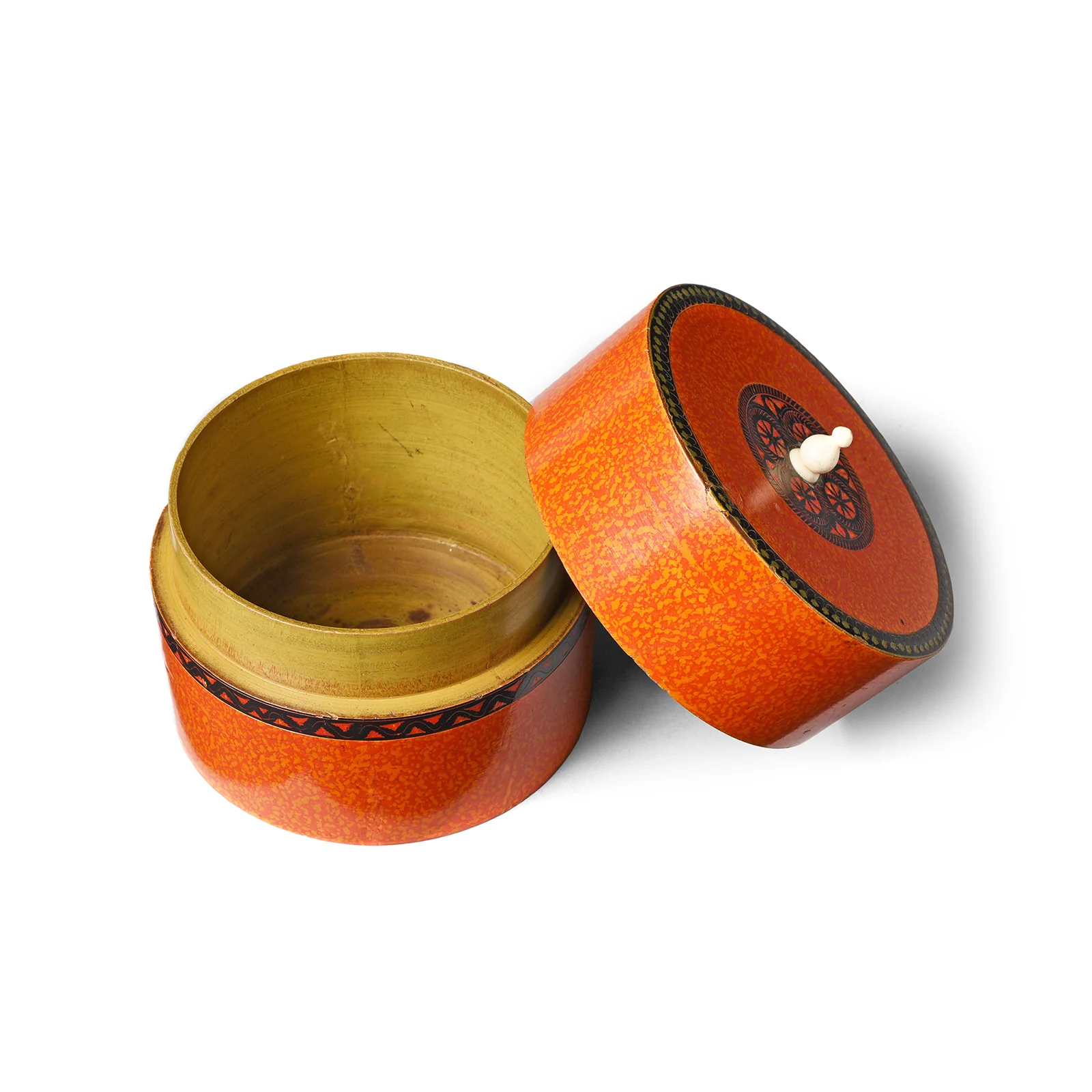 Old Spotted Lacquer Pot From Rajasthan - Late 19th Century - Image 4