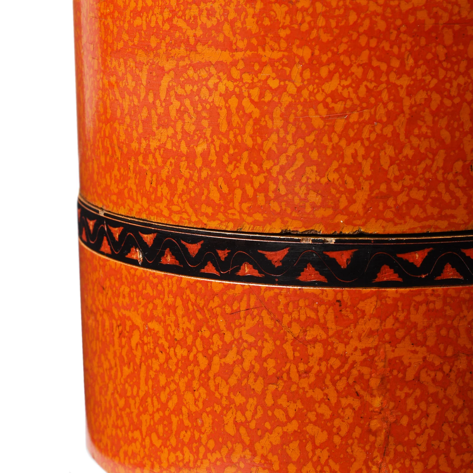 Old Spotted Lacquer Pot From Rajasthan - Late 19th Century - Image 5