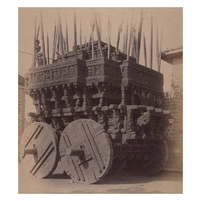 Shiva & Parvati Chariot Carving From South India - 18th Century - Image 8