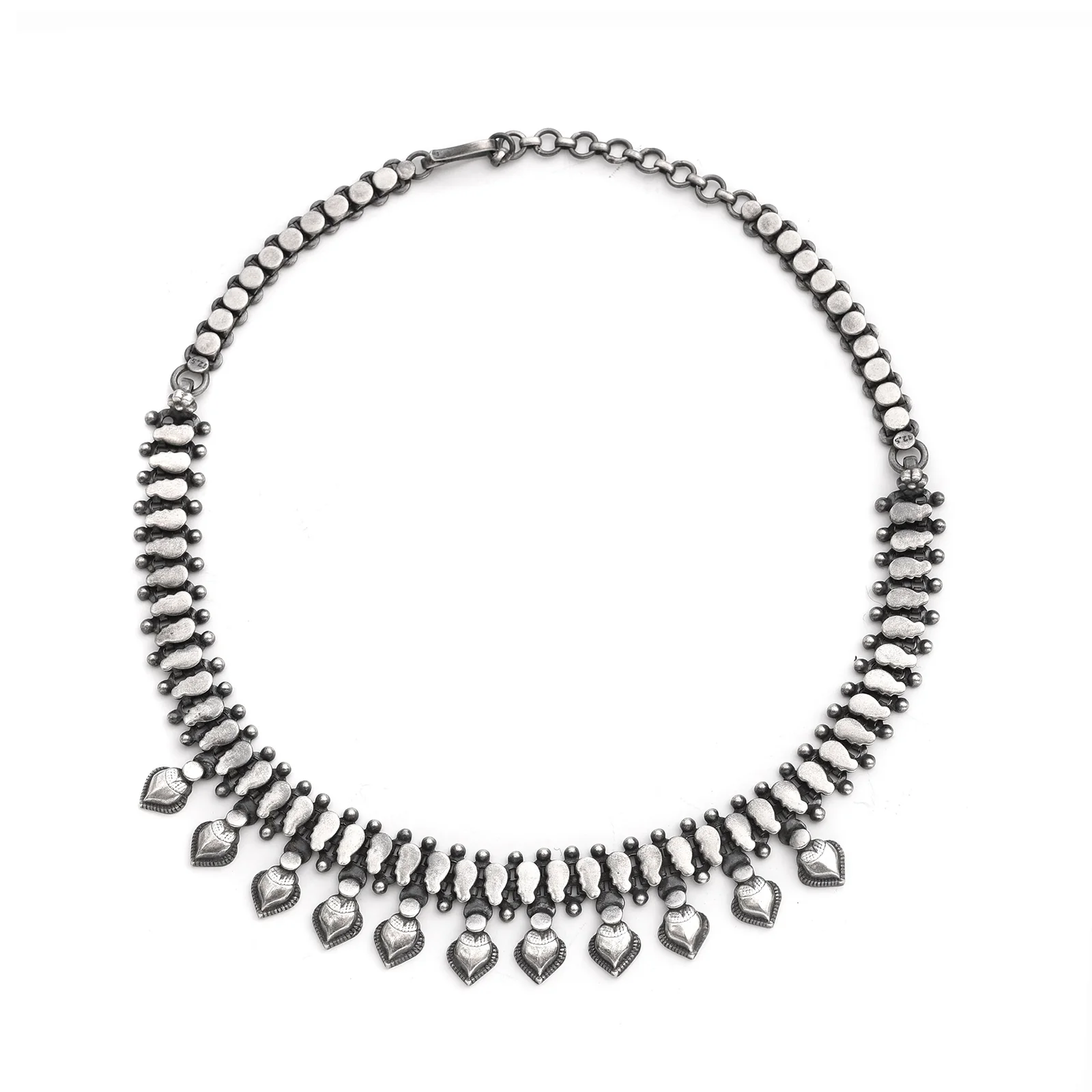 Silver Indian Tribal Boteh Necklace - Image 2