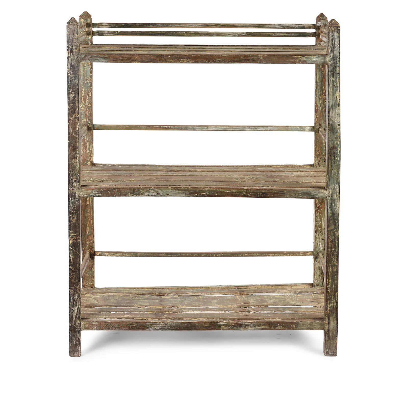 Slatted Teakwood Shelf From Rajasthan - Ca 1930 - Image 3