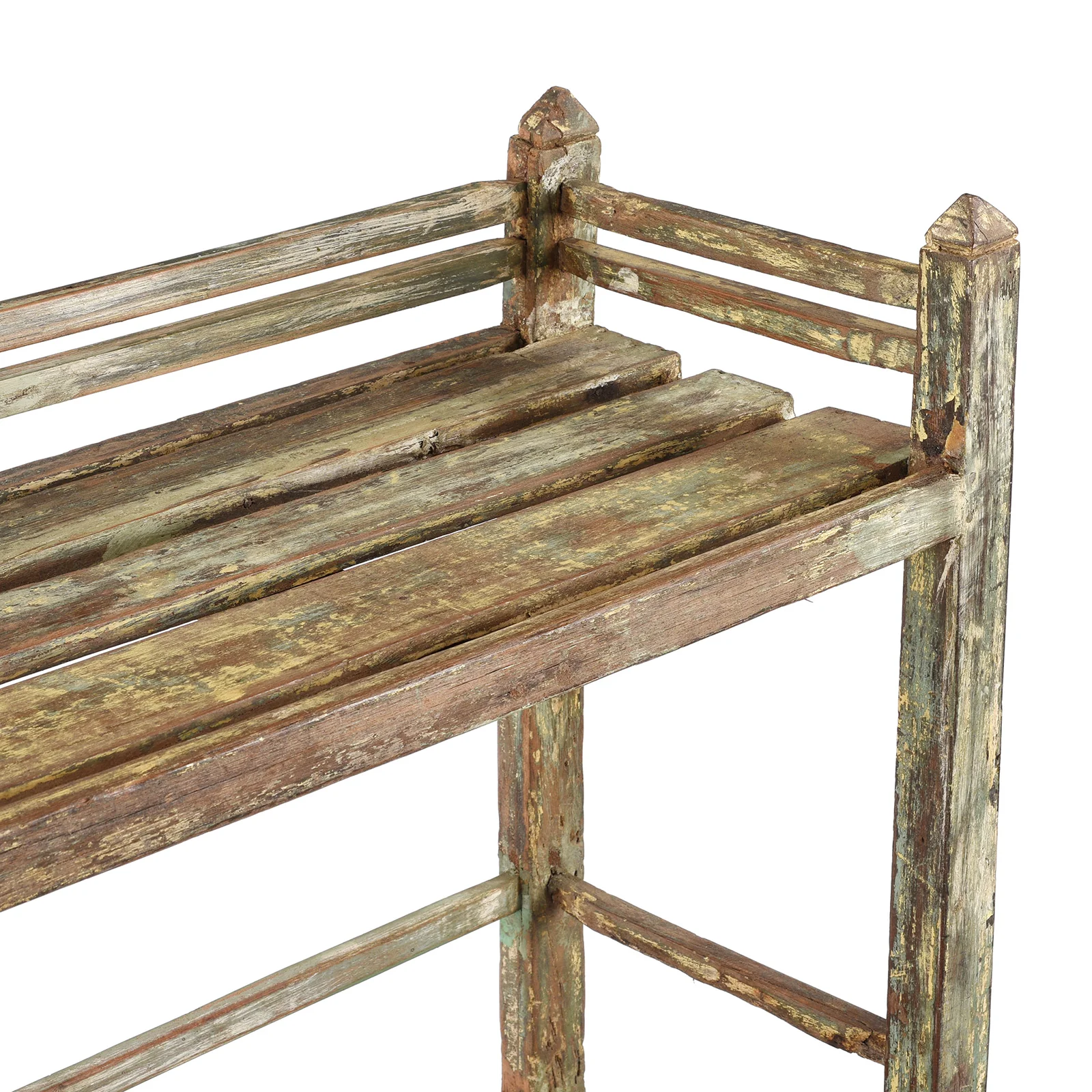 Slatted Teakwood Shelf From Rajasthan - Ca 1930 - Image 5