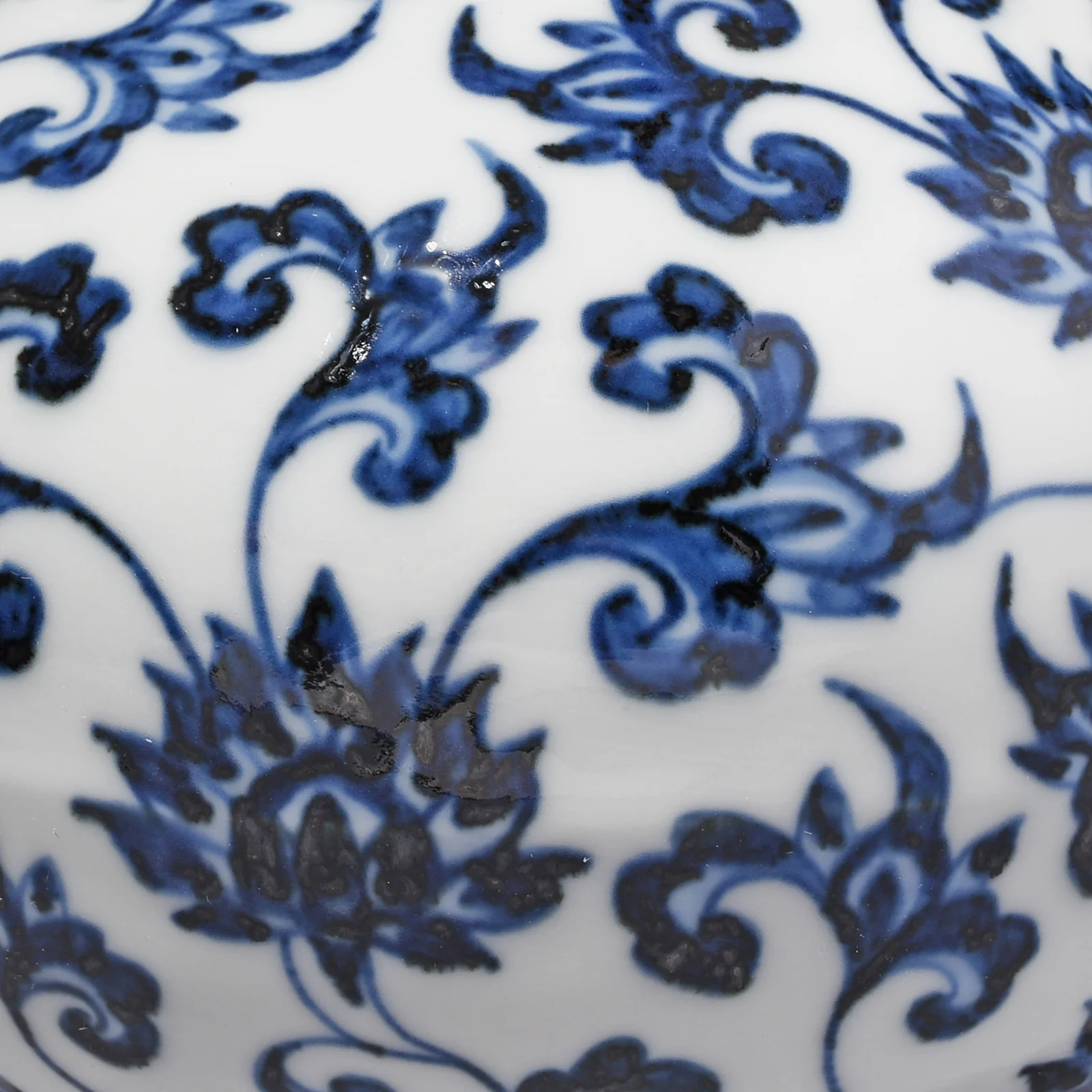 Small Blue & White Porcelain Bottle Vase - Image 4