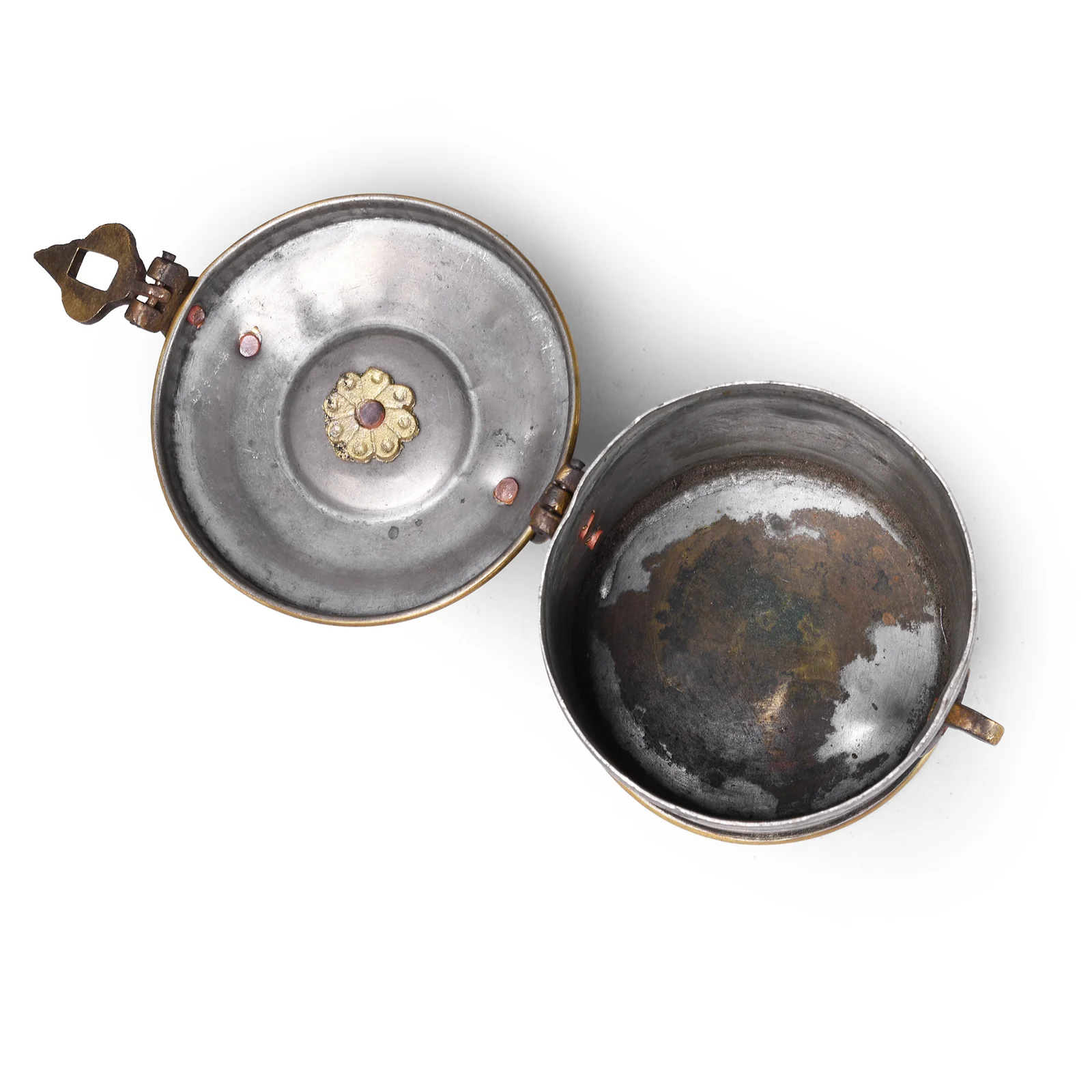 Vintage Small Brass Food Caddy From Bombay - Ca 1920 - Image 6
